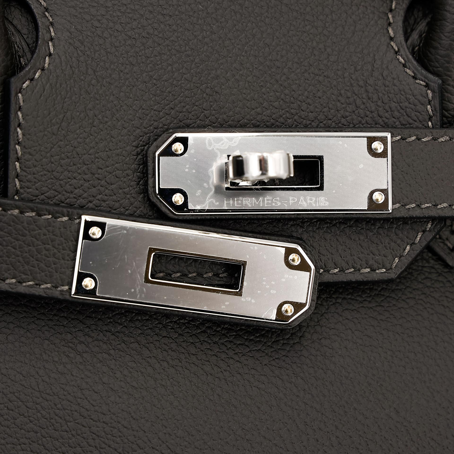 Brand New ( Rank N ) HERMÈS Birkin Shoulder Light 29 Vert Bronze (60) Evercolor Palladium hardware K (2025) - 10