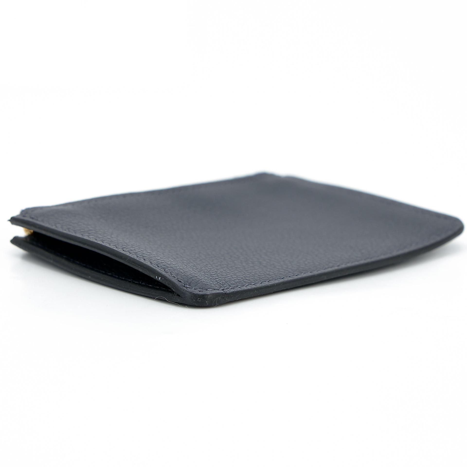 Unused ( Rank NS ) HERMÈS Constance Slim Wallet Bleu Nuit (2Z) Evercolor Gold hardware U (2022) - 22