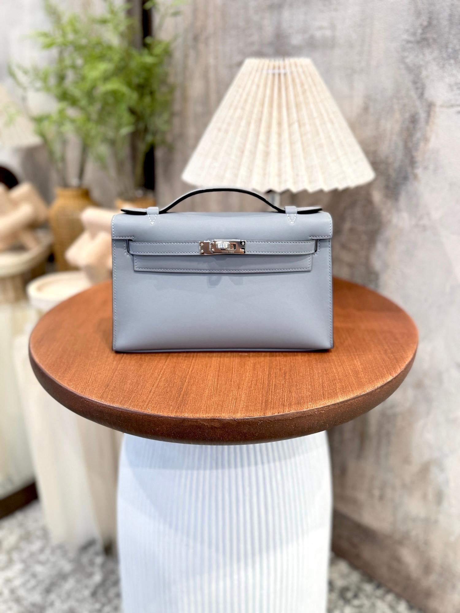 ランク N 新品 HERMÈS エルメス ポシェットケリー グリパンタン (P0) スイフト シルバー金具 K刻印 (2025) - 3