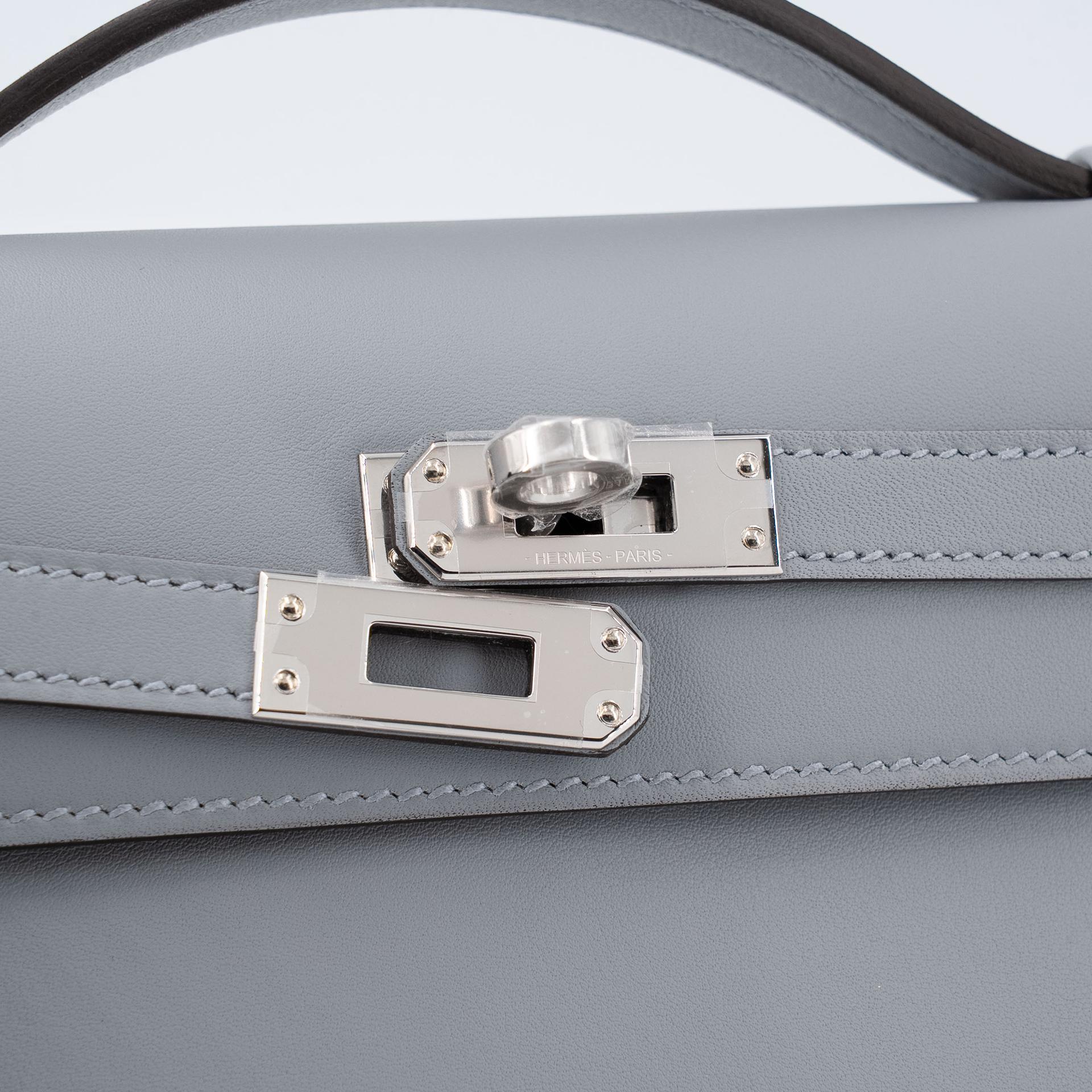 ランク N 新品 HERMÈS エルメス ポシェットケリー グリパンタン (P0) スイフト シルバー金具 K刻印 (2025) - 9