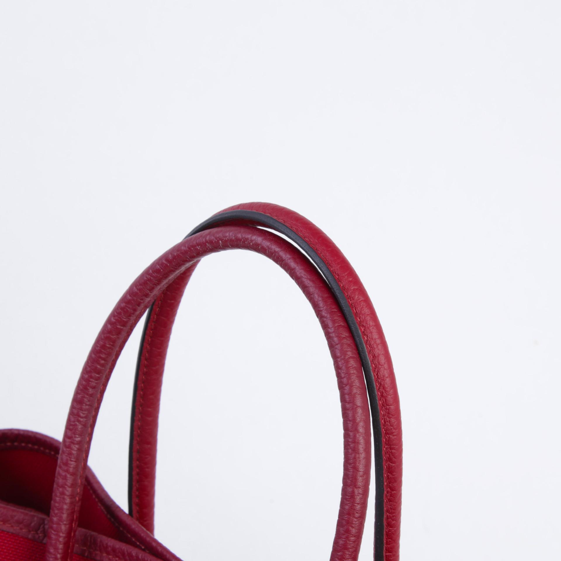 ランク A HERMÈS エルメス ガーデンパーティー TPM ルージュガランス (54) ネゴンダ トワルアッシュ シルバー金具 A刻印 (2017) - 3