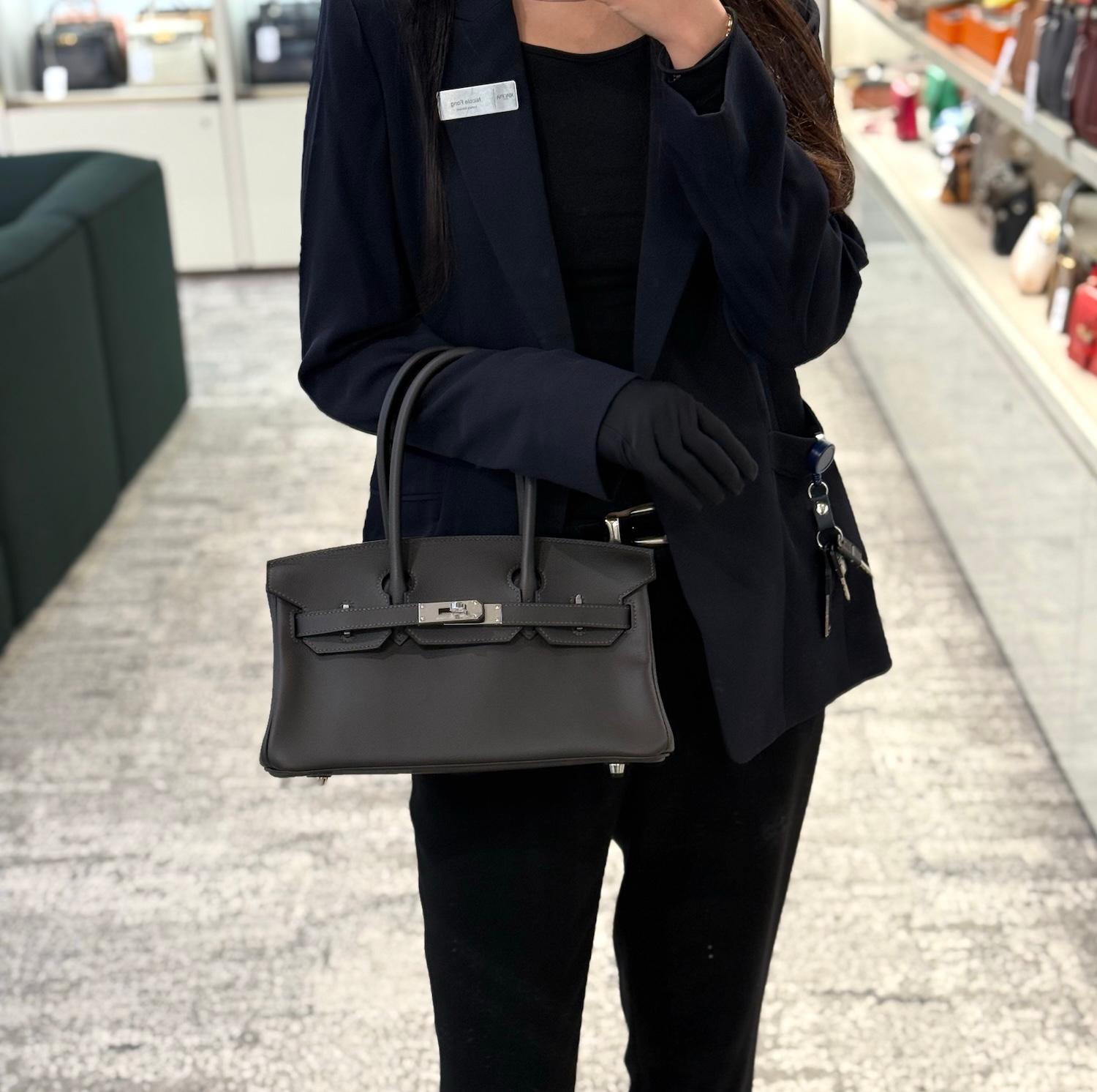 Brand New ( Rank N ) HERMÈS Birkin Shoulder Light 29 Vert Bronze (60) Evercolor Palladium hardware K (2025) - 3