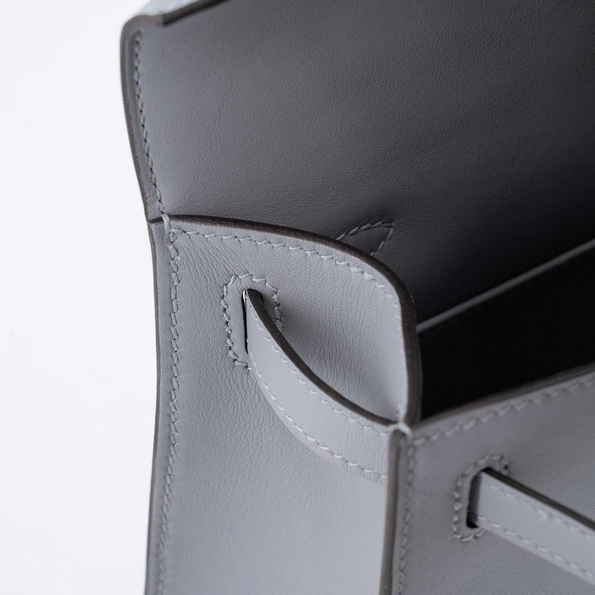 ランク N 新品 HERMÈS エルメス ポシェットケリー グリパンタン (P0) スイフト シルバー金具 K刻印 (2025) - 13