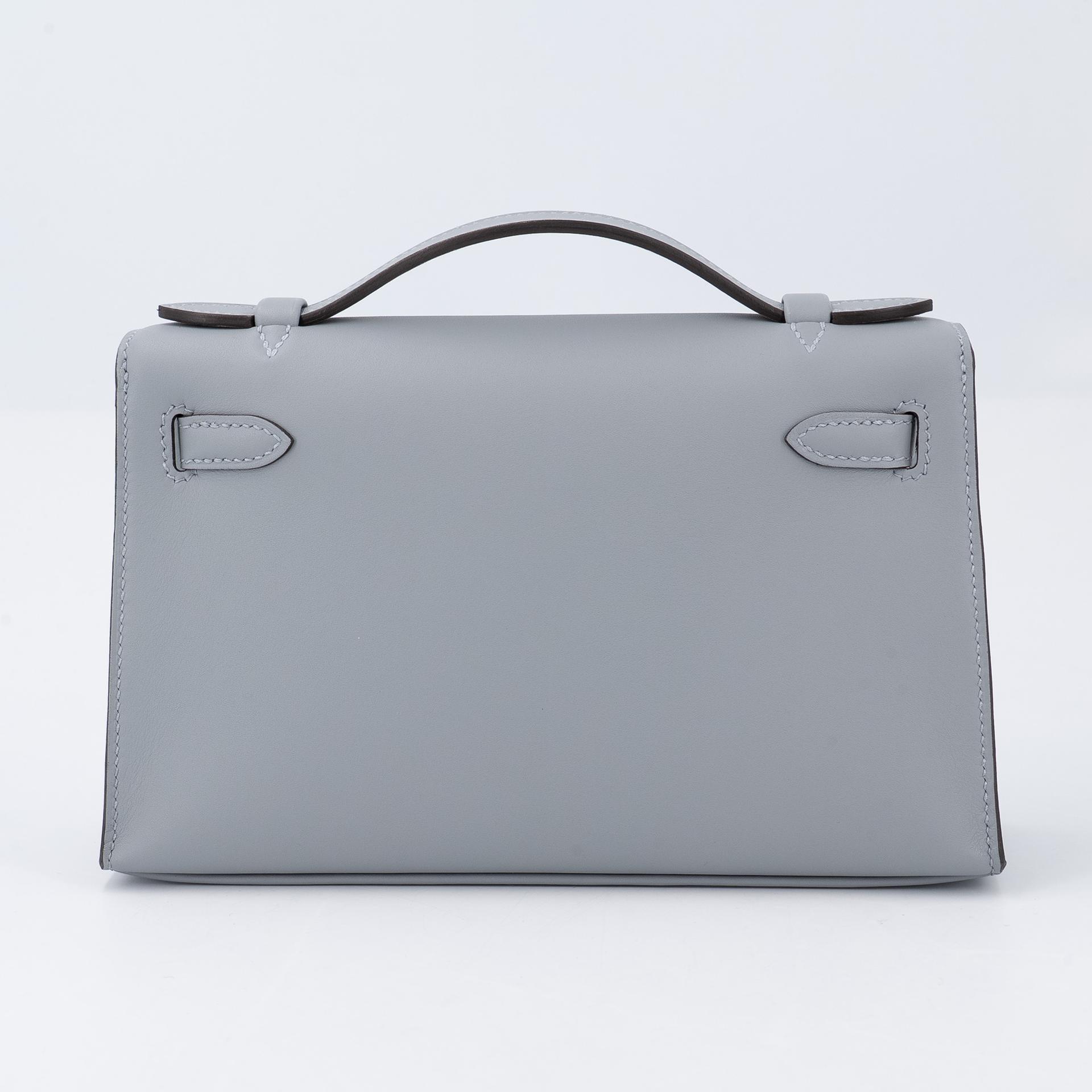 ランク N 新品 HERMÈS エルメス ポシェットケリー グリパンタン (P0) スイフト シルバー金具 K刻印 (2025) - 2