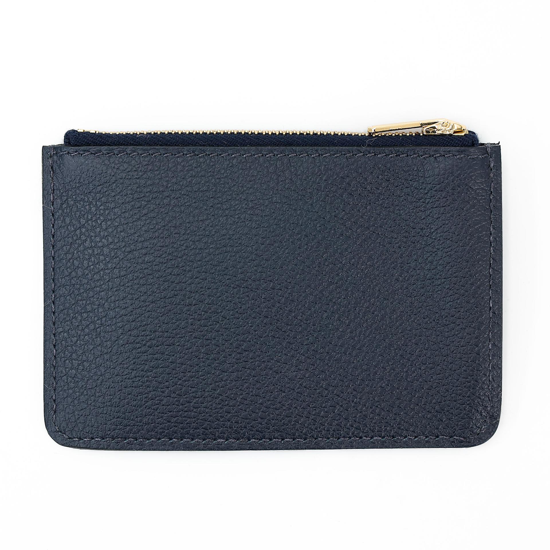 Unused ( Rank NS ) HERMÈS Constance Slim Wallet Bleu Nuit (2Z) Evercolor Gold hardware U (2022) - 19