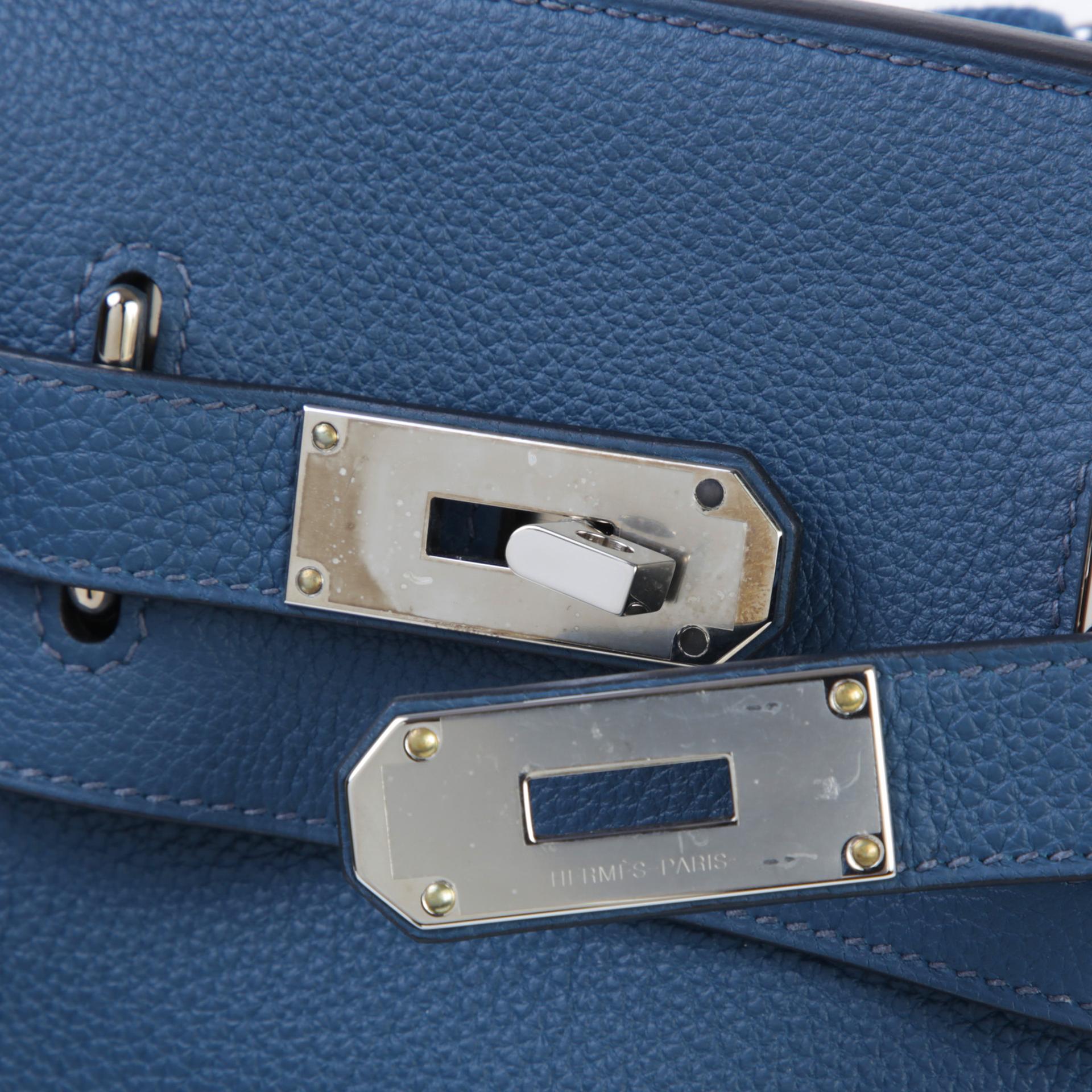 Excellent ( Rank SA ) HERMÈS Hac a Dos PM Bleu de Prusse (7P) Togo Palladium hardware B (2023) - 8