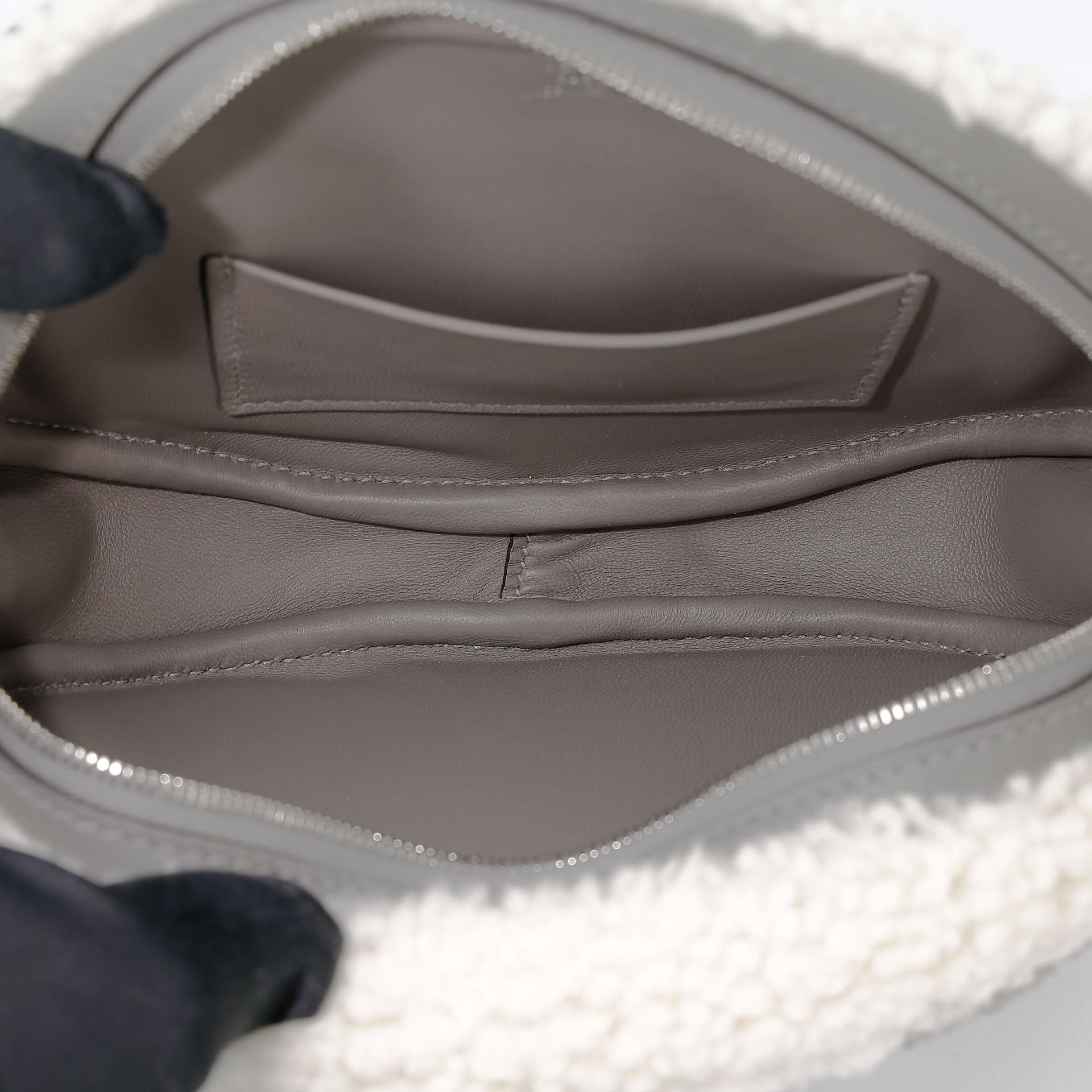 Brand New ( Rank N ) HERMÈS In-The-Loop belt bag Gris Meyer (0L) Ecru Merino Wool Swift Palladium hardware W (2024) - 13