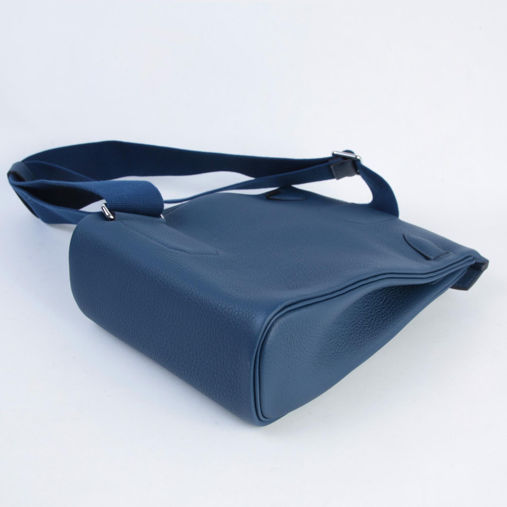 Excellent ( Rank SA ) HERMÈS Hac a Dos PM Bleu de Prusse (7P) Togo Palladium hardware B (2023) - 7