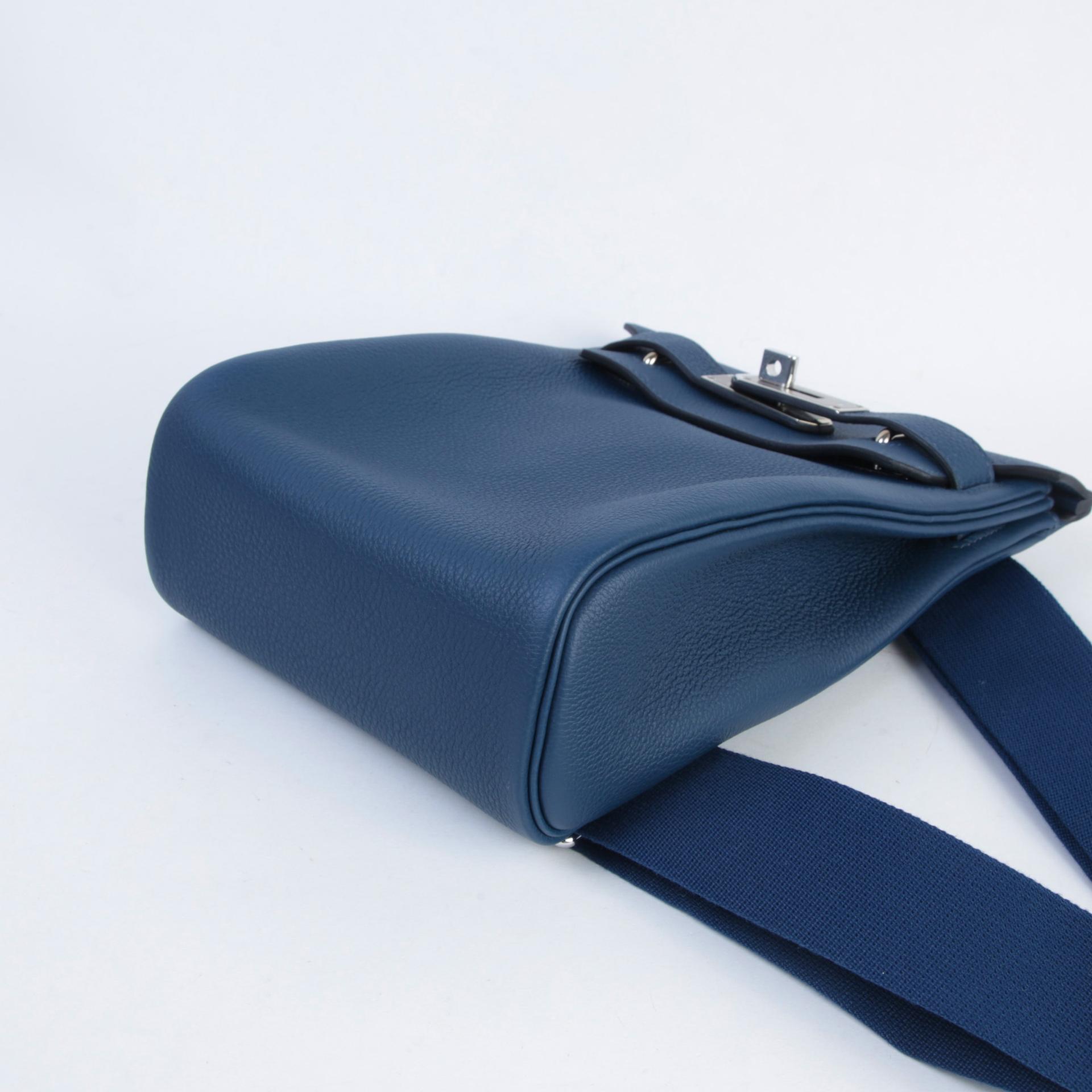 Excellent ( Rank SA ) HERMÈS Hac a Dos PM Bleu de Prusse (7P) Togo Palladium hardware B (2023) - 5