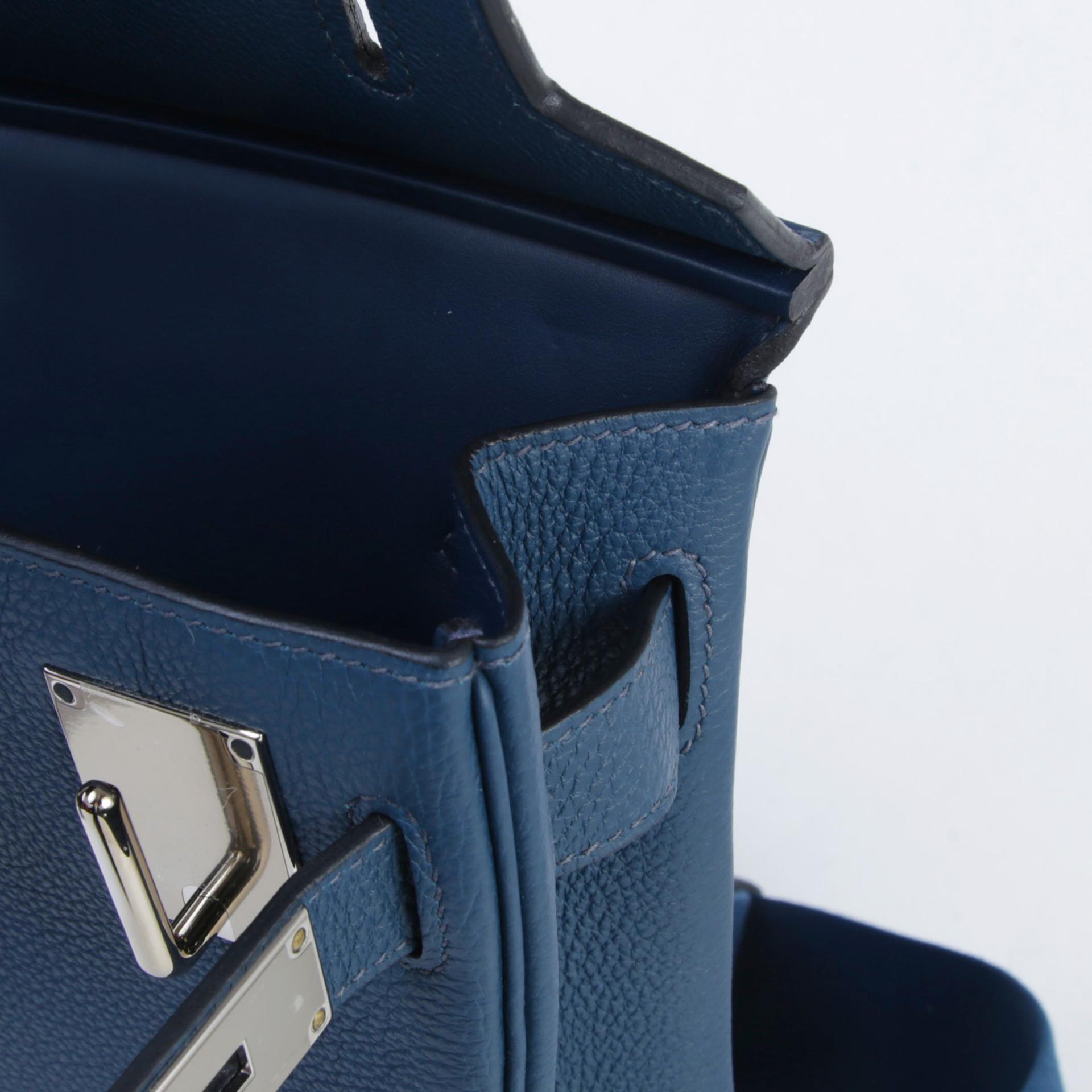 Excellent ( Rank SA ) HERMÈS Hac a Dos PM Bleu de Prusse (7P) Togo Palladium hardware B (2023) - 12