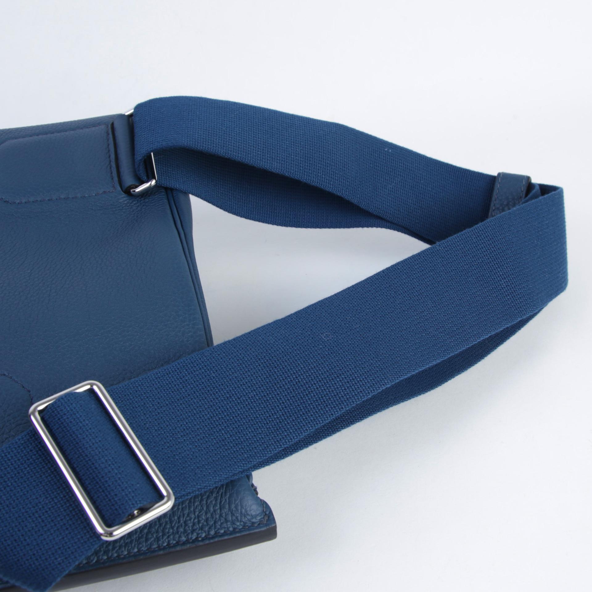 Excellent ( Rank SA ) HERMÈS Hac a Dos PM Bleu de Prusse (7P) Togo Palladium hardware B (2023) - 3