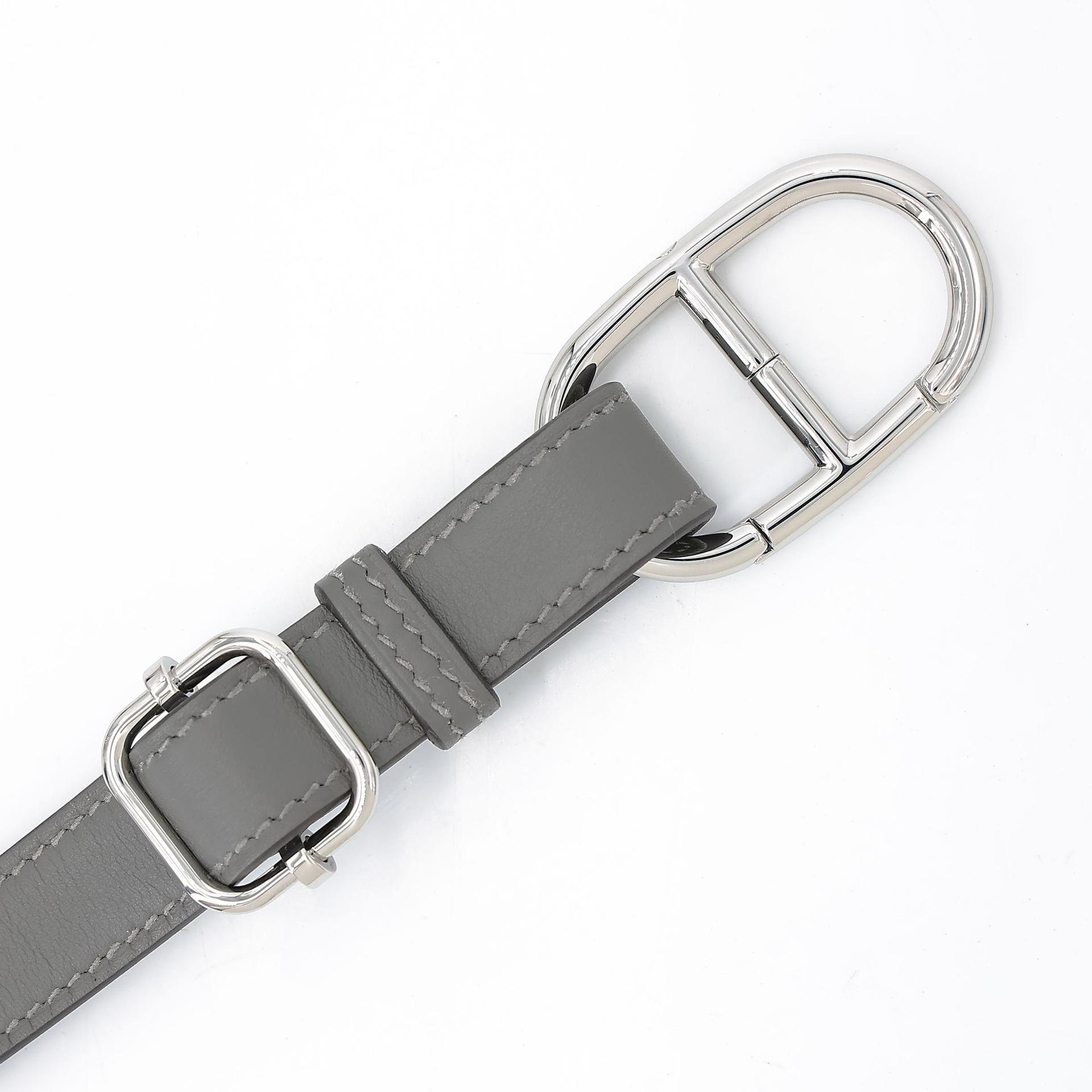 Brand New ( Rank N ) HERMÈS In-The-Loop belt bag Gris Meyer (0L) Ecru Merino Wool Swift Palladium hardware W (2024) - 15