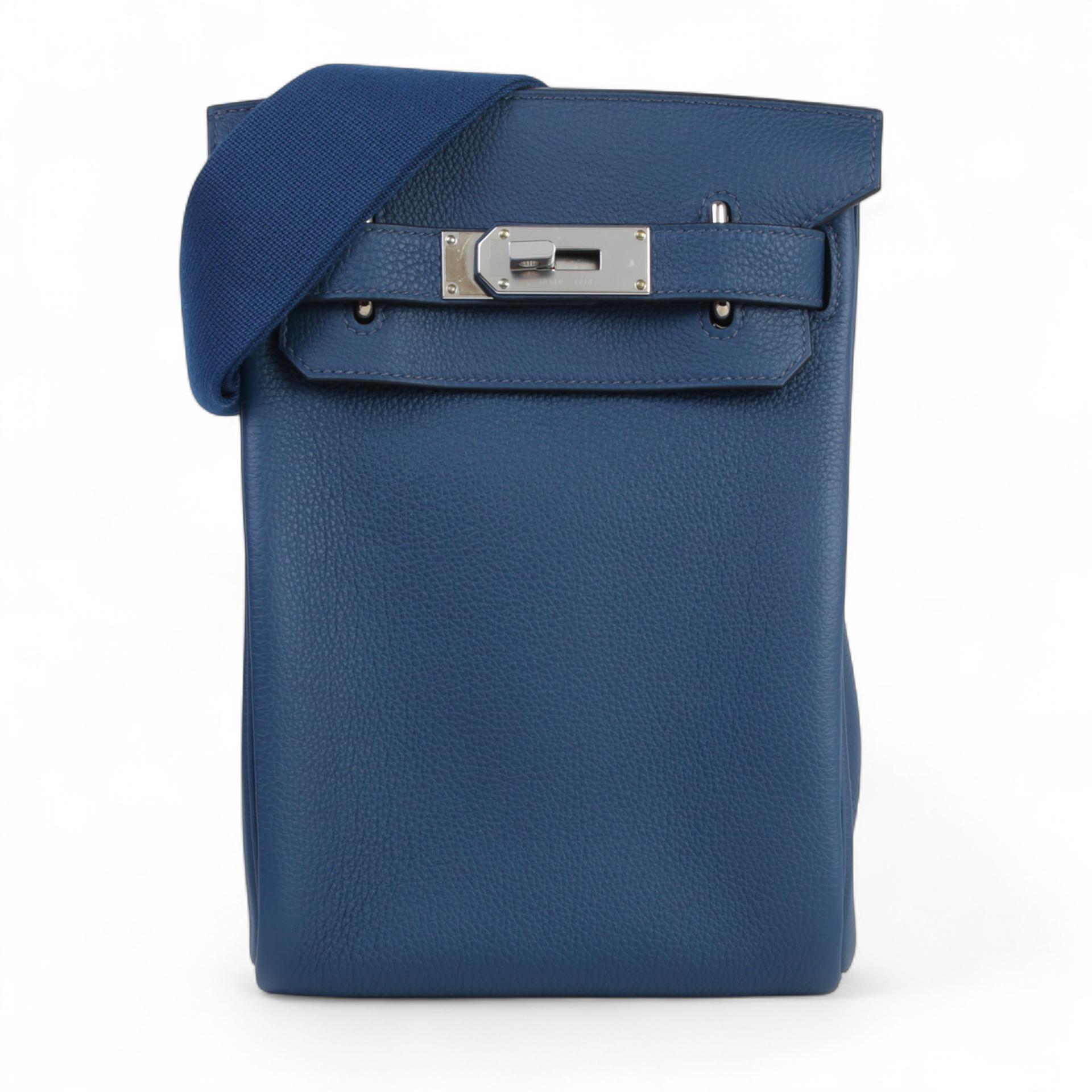 Excellent ( Rank SA ) HERMÈS Hac a Dos PM Bleu de Prusse (7P) Togo Palladium hardware B (2023) - 1