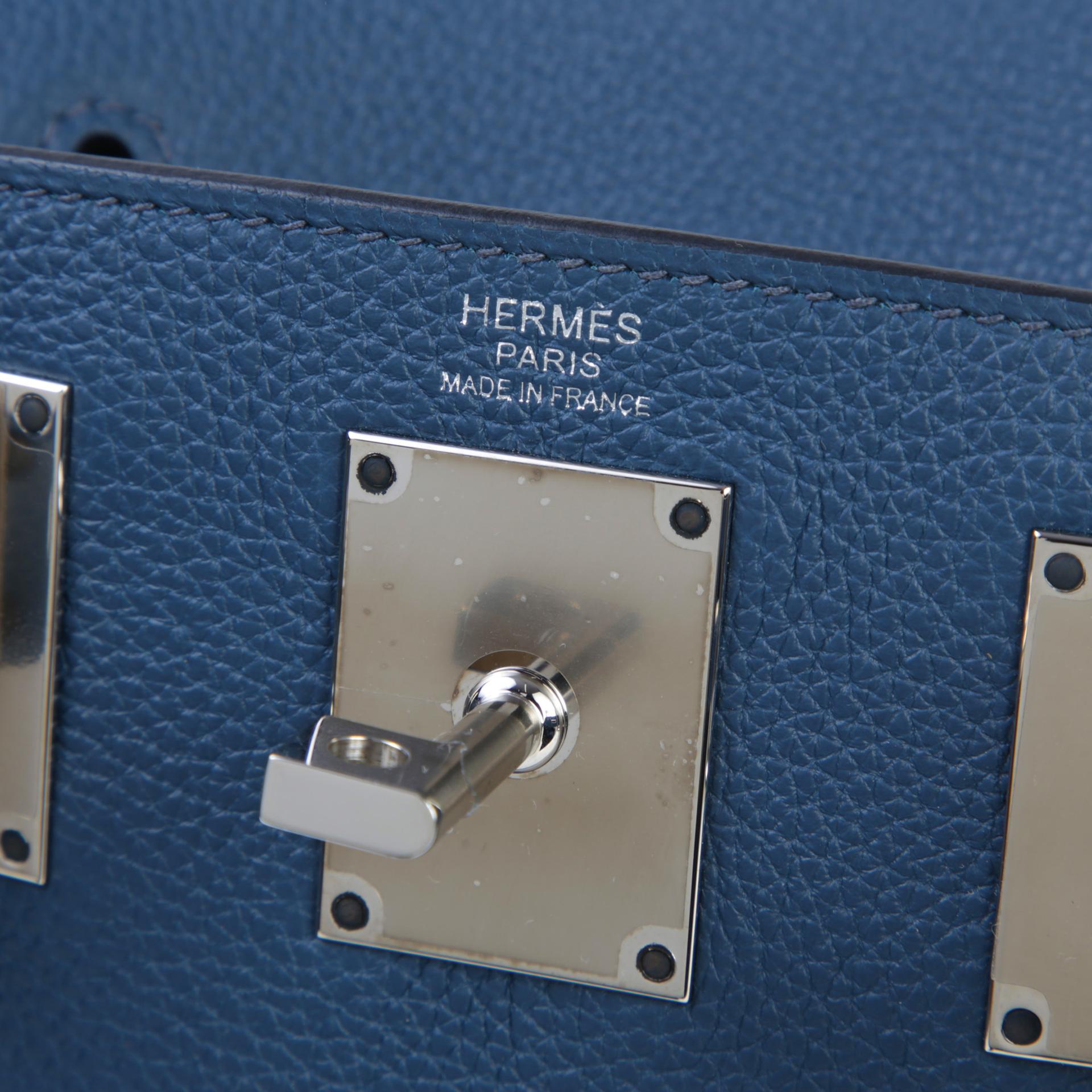 Excellent ( Rank SA ) HERMÈS Hac a Dos PM Bleu de Prusse (7P) Togo Palladium hardware B (2023) - 10