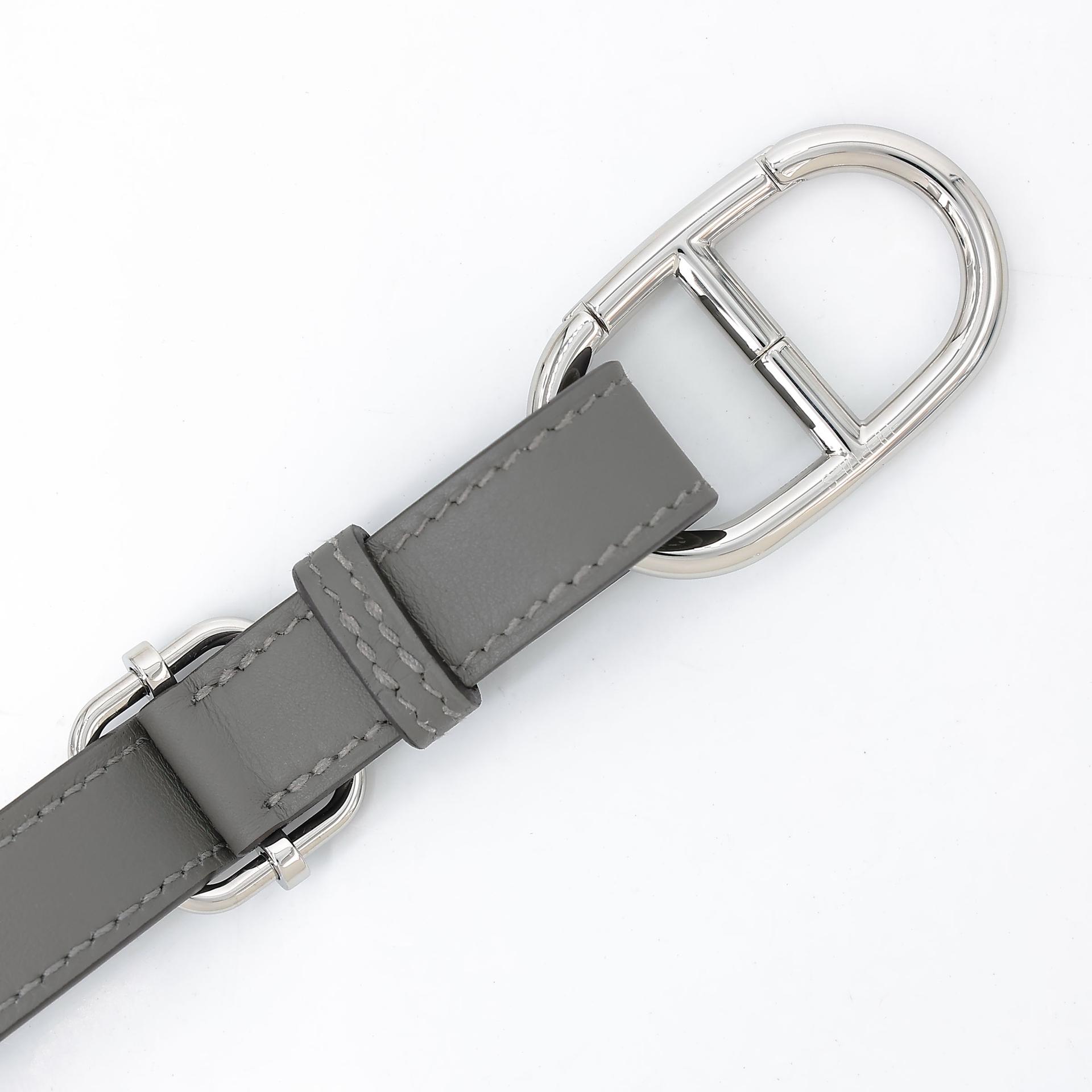 Brand New ( Rank N ) HERMÈS In-The-Loop belt bag Gris Meyer (0L) Ecru Merino Wool Swift Palladium hardware W (2024) - 16