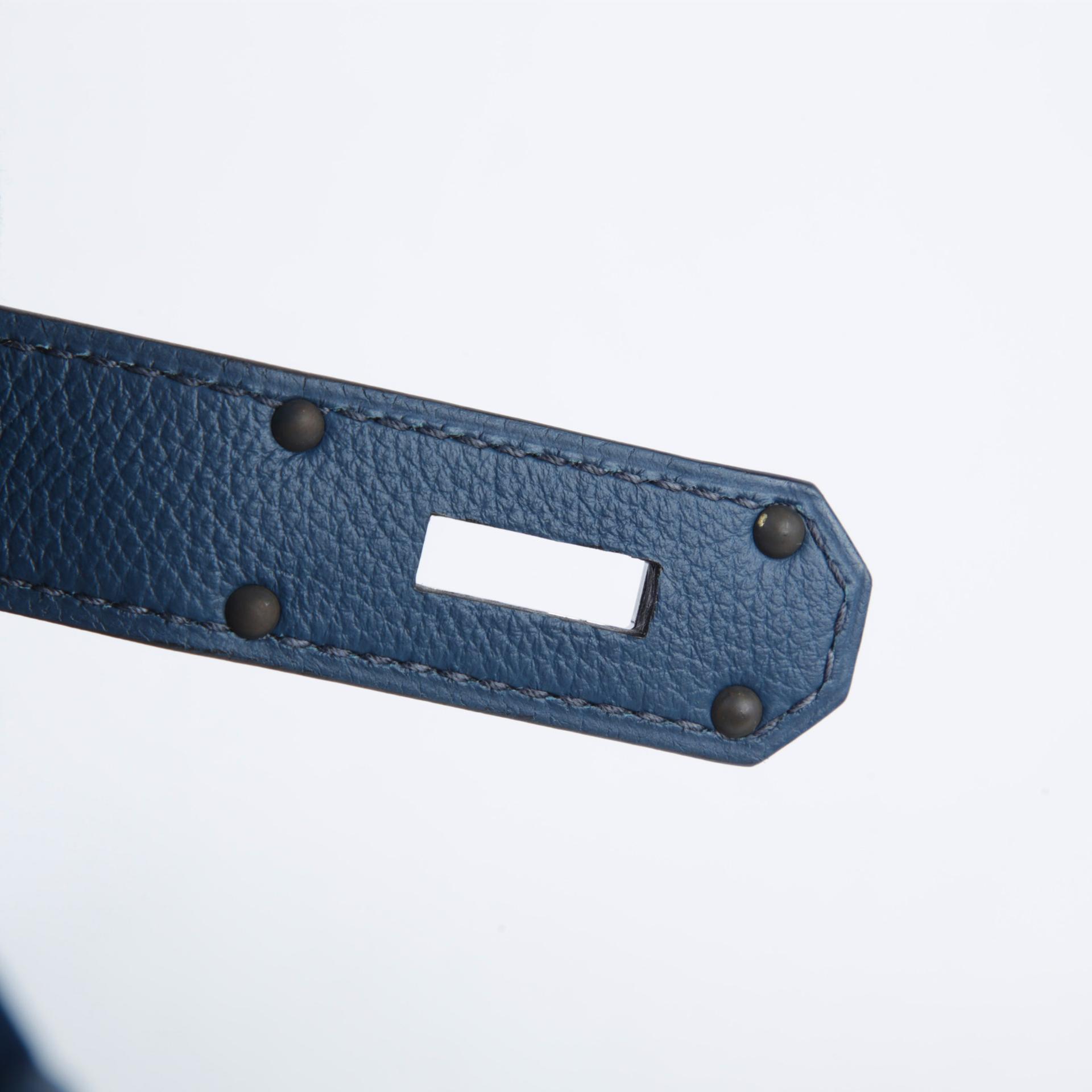 Excellent ( Rank SA ) HERMÈS Hac a Dos PM Bleu de Prusse (7P) Togo Palladium hardware B (2023) - 9