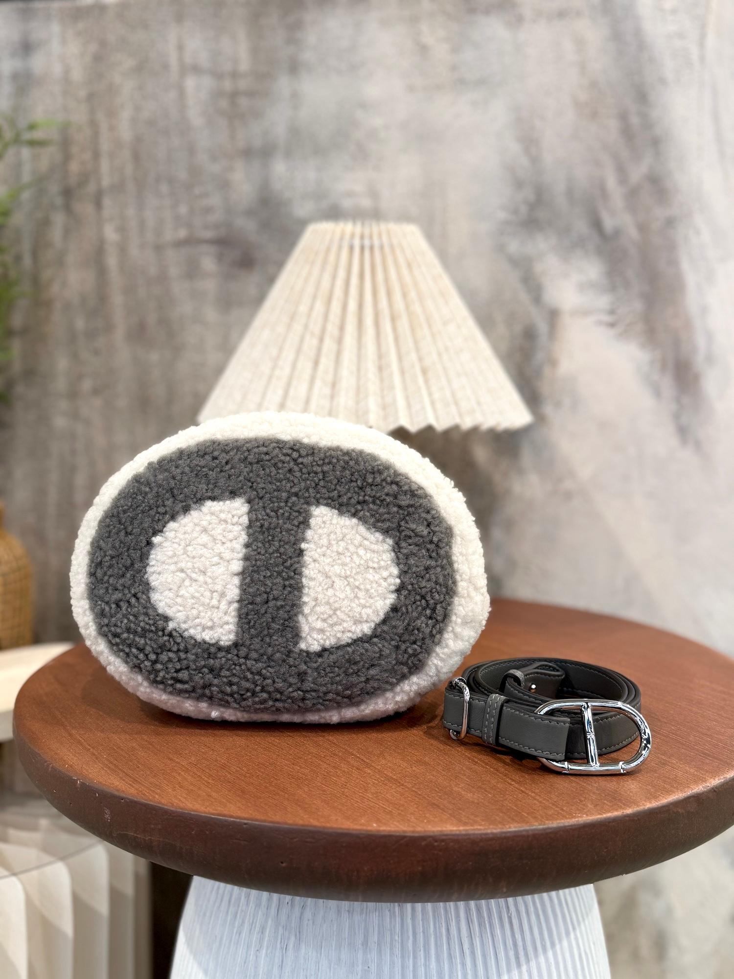 Brand New ( Rank N ) HERMÈS In-The-Loop belt bag Gris Meyer (0L) Ecru Merino Wool Swift Palladium hardware W (2024) - 3