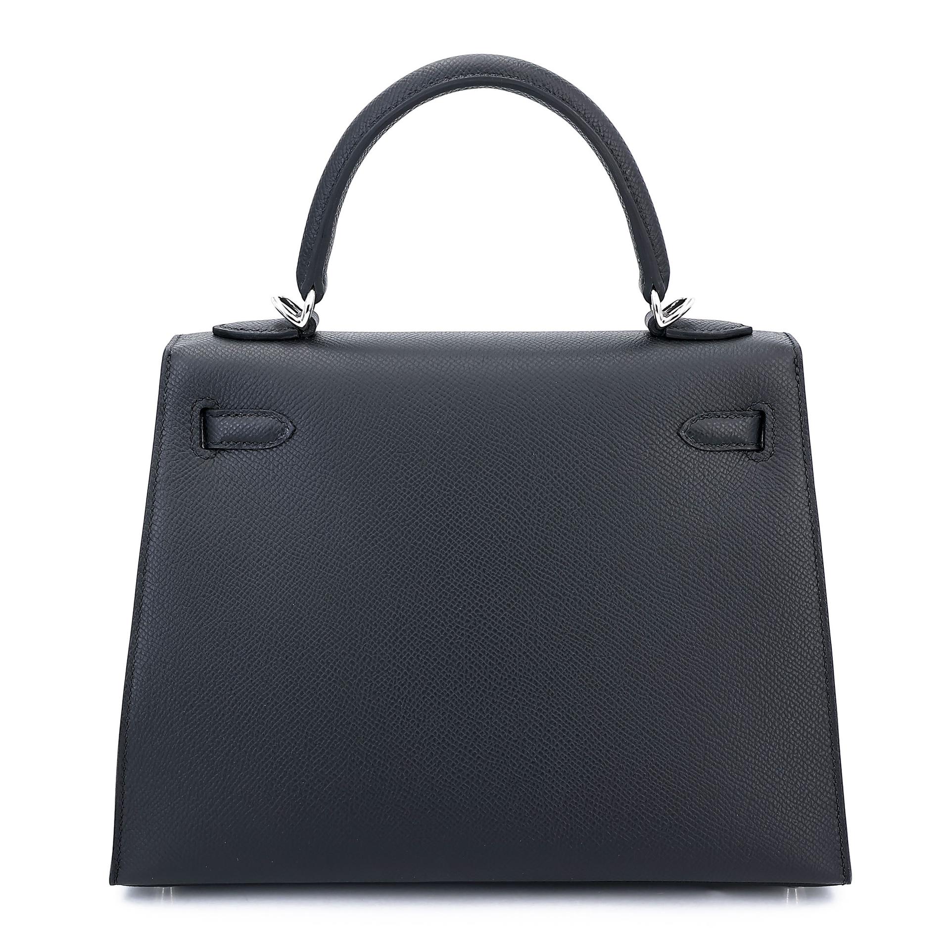 Brand New ( Rank N ) HERMÈS Kelly 25 Sellier Noir (89) Epsom Palladium hardware K (2025) - 2