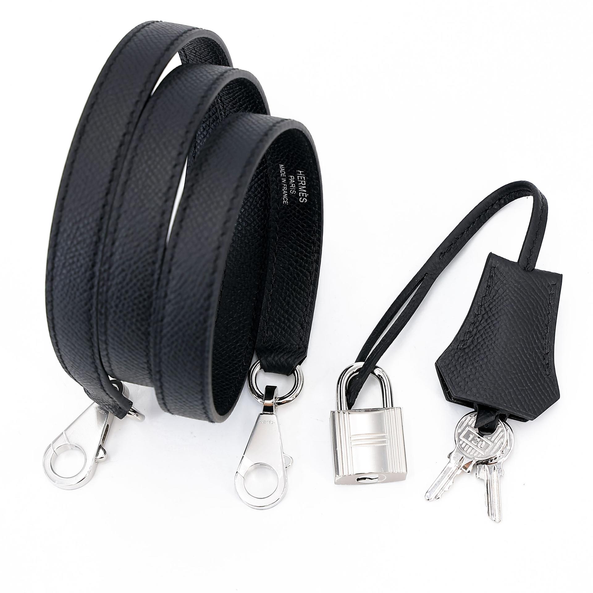 Brand New ( Rank N ) HERMÈS Kelly 25 Sellier Noir (89) Epsom Palladium hardware K (2025) - 19