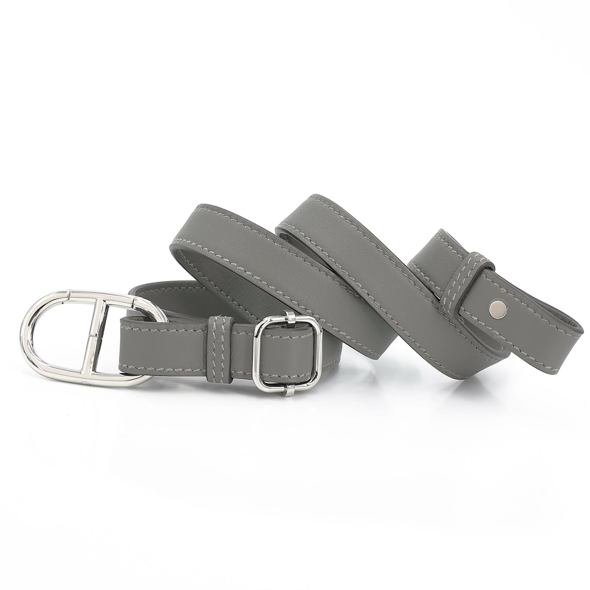 Brand New ( Rank N ) HERMÈS In-The-Loop belt bag Gris Meyer (0L) Ecru Merino Wool Swift Palladium hardware W (2024) - 14