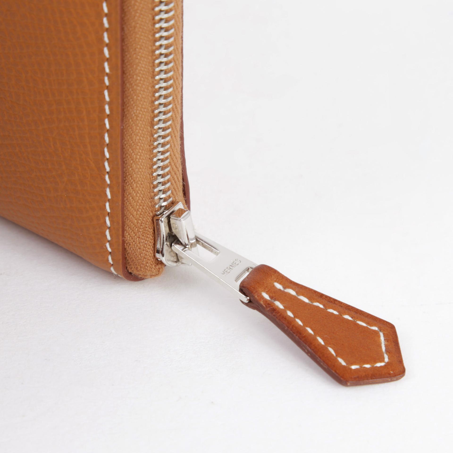 Brand New ( Rank N ) HERMÈS Silk’in Compact wallet Gold Epsom Palladium hardware W (2024) - 6