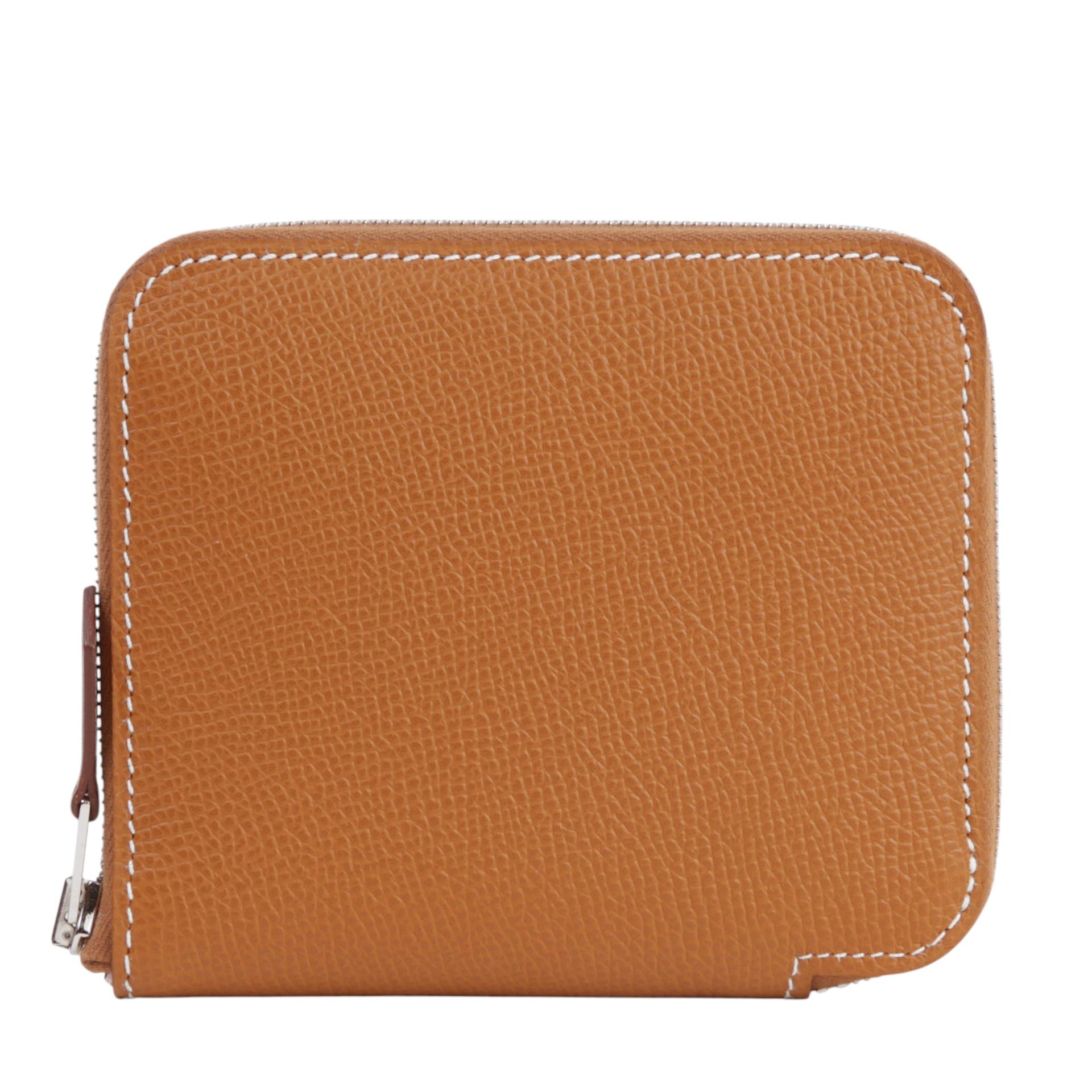 Brand New ( Rank N ) HERMÈS Silk’in Compact wallet Gold Epsom Palladium hardware W (2024) - 1