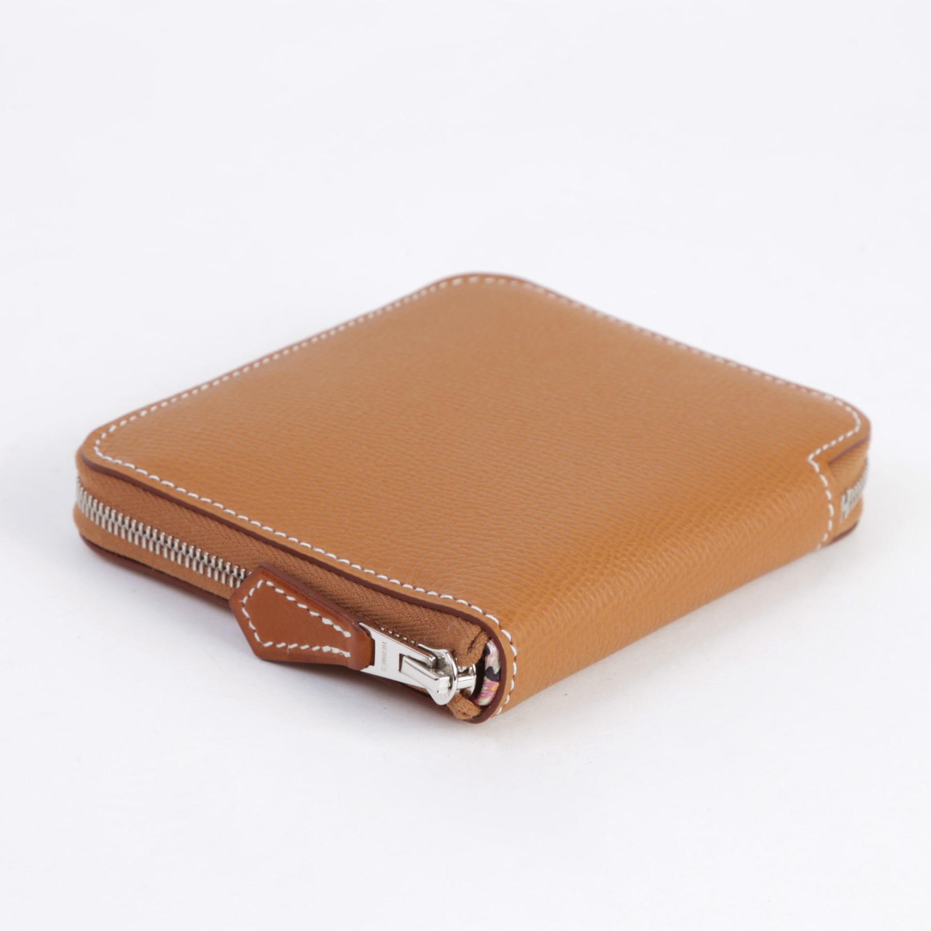 Brand New ( Rank N ) HERMÈS Silk’in Compact wallet Gold Epsom Palladium hardware W (2024) - 5