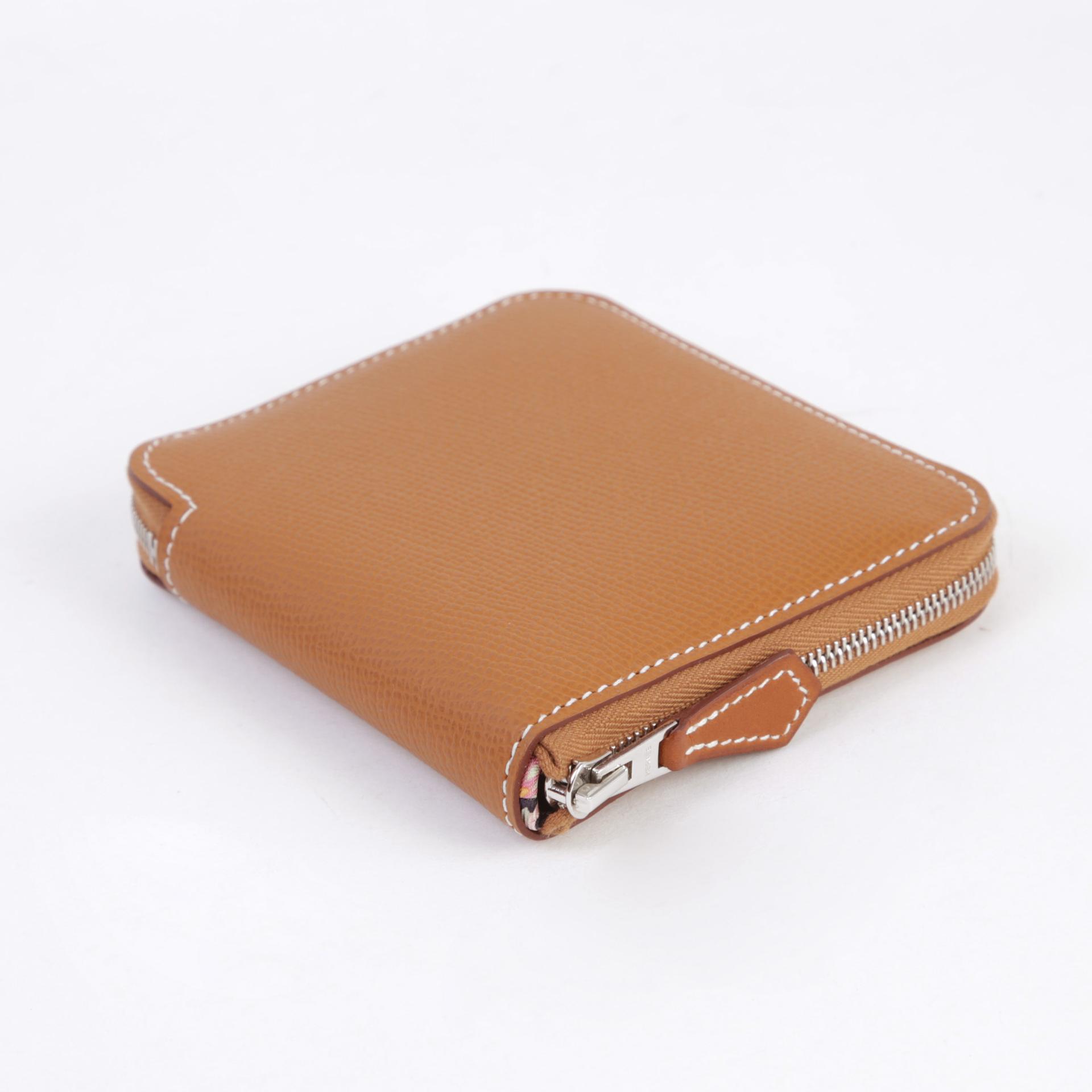 Brand New ( Rank N ) HERMÈS Silk’in Compact wallet Gold Epsom Palladium hardware W (2024) - 4