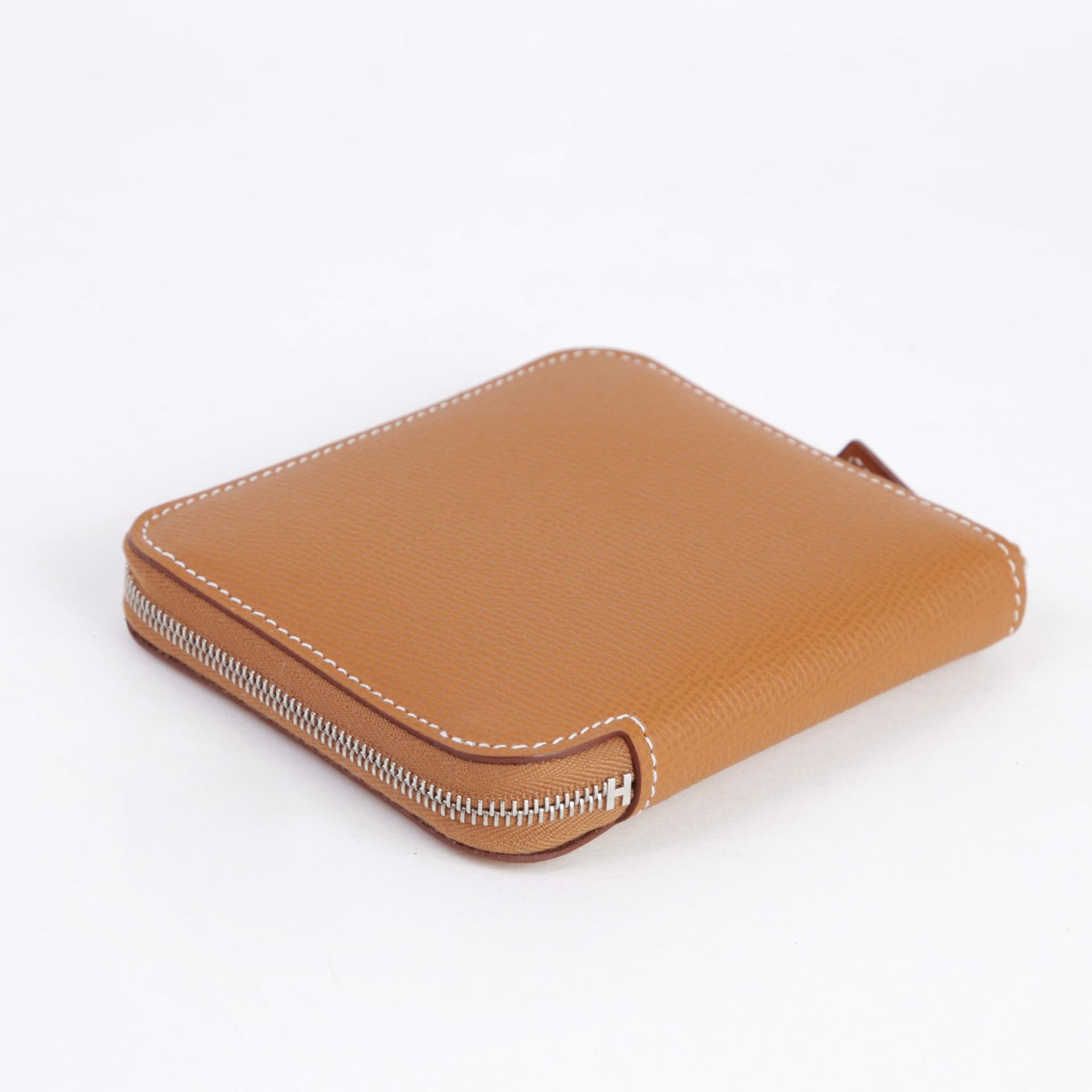 Brand New ( Rank N ) HERMÈS Silk’in Compact wallet Gold Epsom Palladium hardware W (2024) - 3