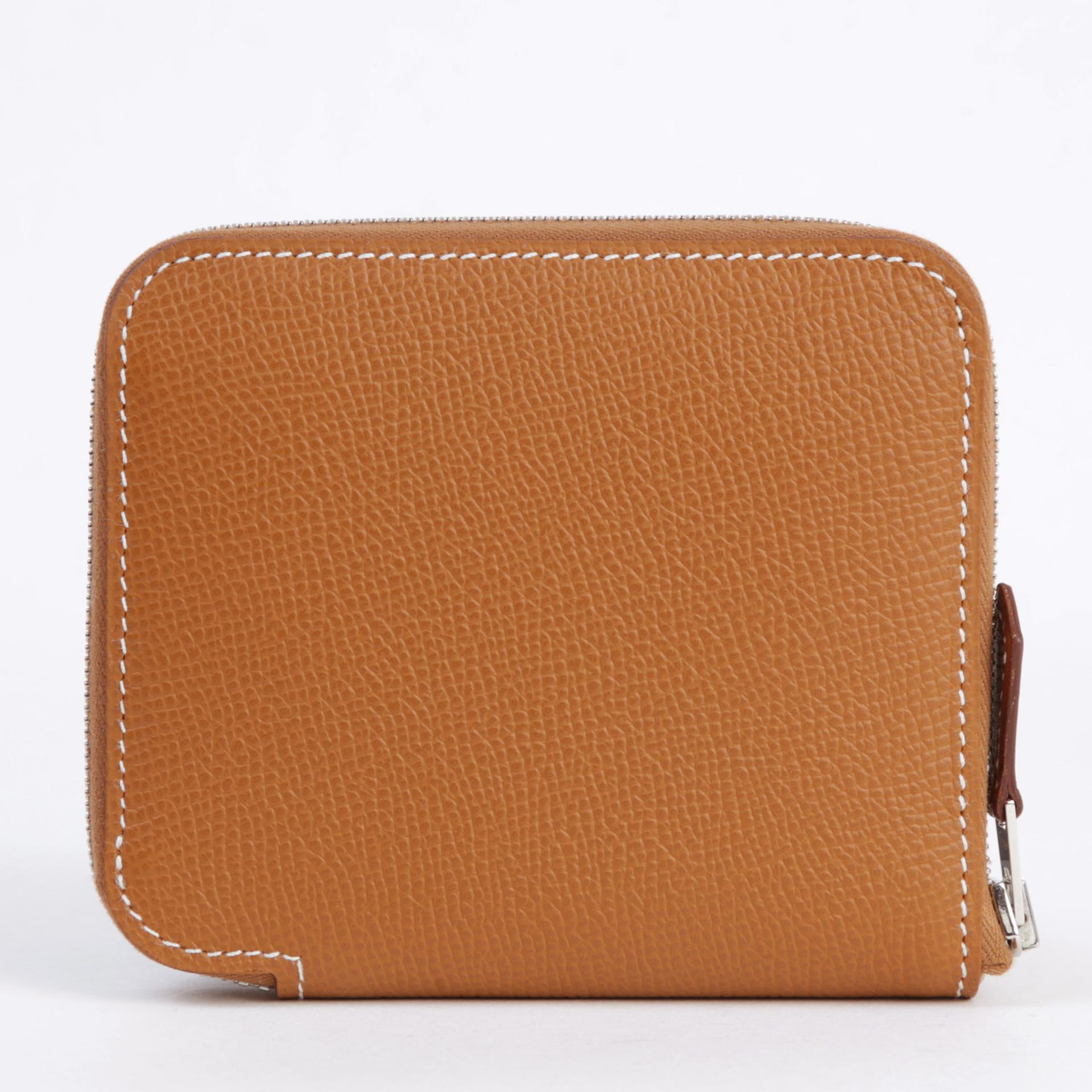 Brand New ( Rank N ) HERMÈS Silk’in Compact wallet Gold Epsom Palladium hardware W (2024) - 2