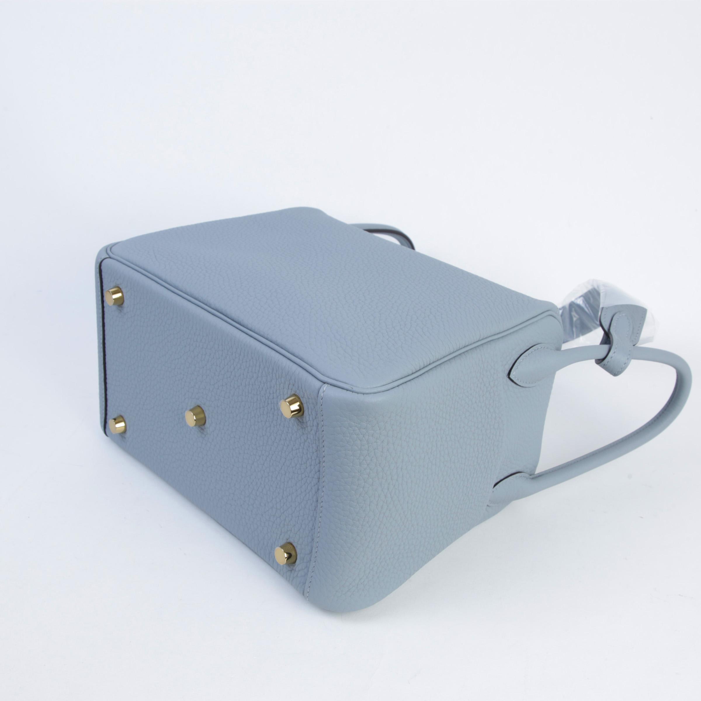 全新 HERMÈS 愛馬仕 Lindy 26 P0 木偶灰 Gris Pantin Clemence小牛皮 香檳金扣 K刻 2025年 - 7
