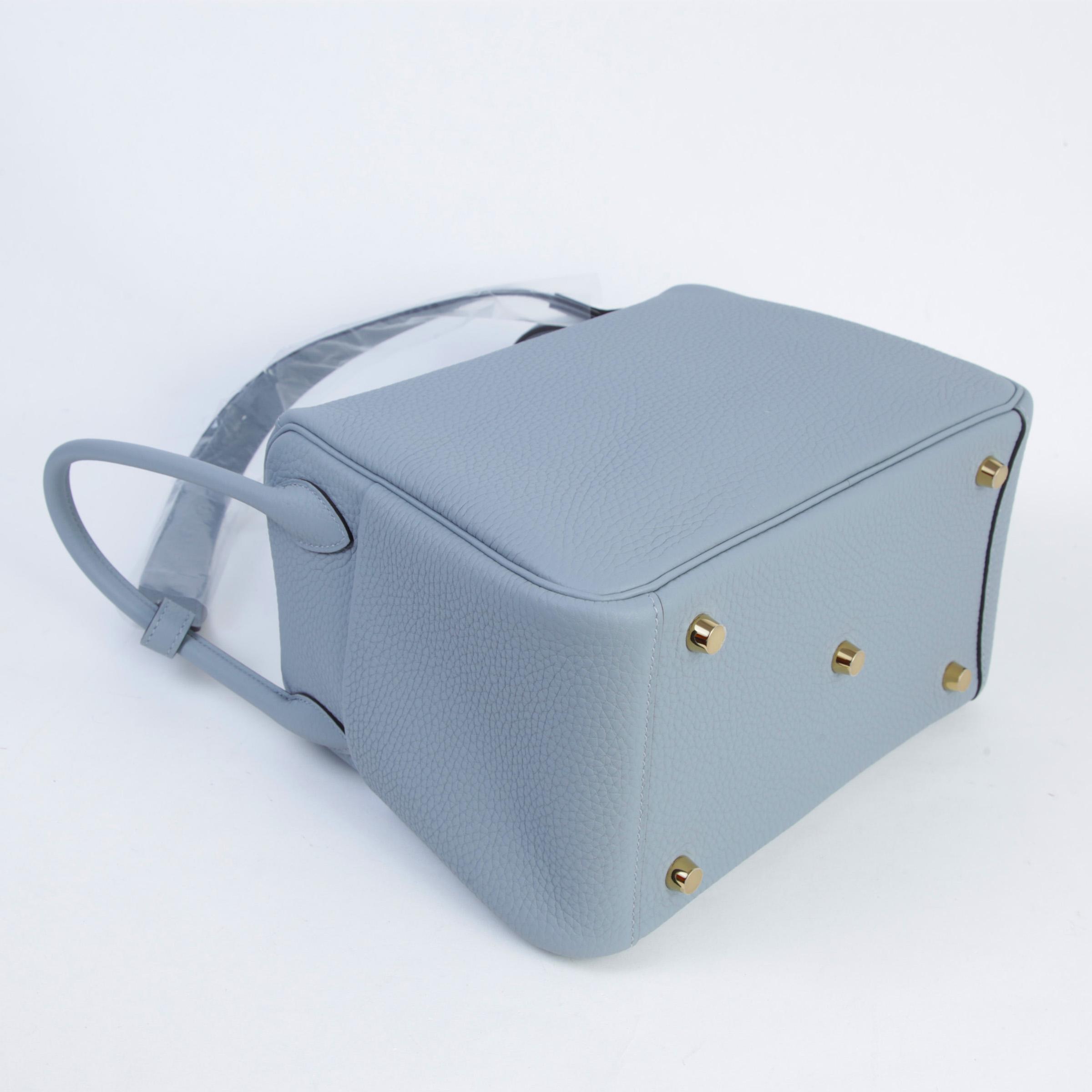 全新 HERMÈS 愛馬仕 Lindy 26 P0 木偶灰 Gris Pantin Clemence小牛皮 香檳金扣 K刻 2025年 - 6