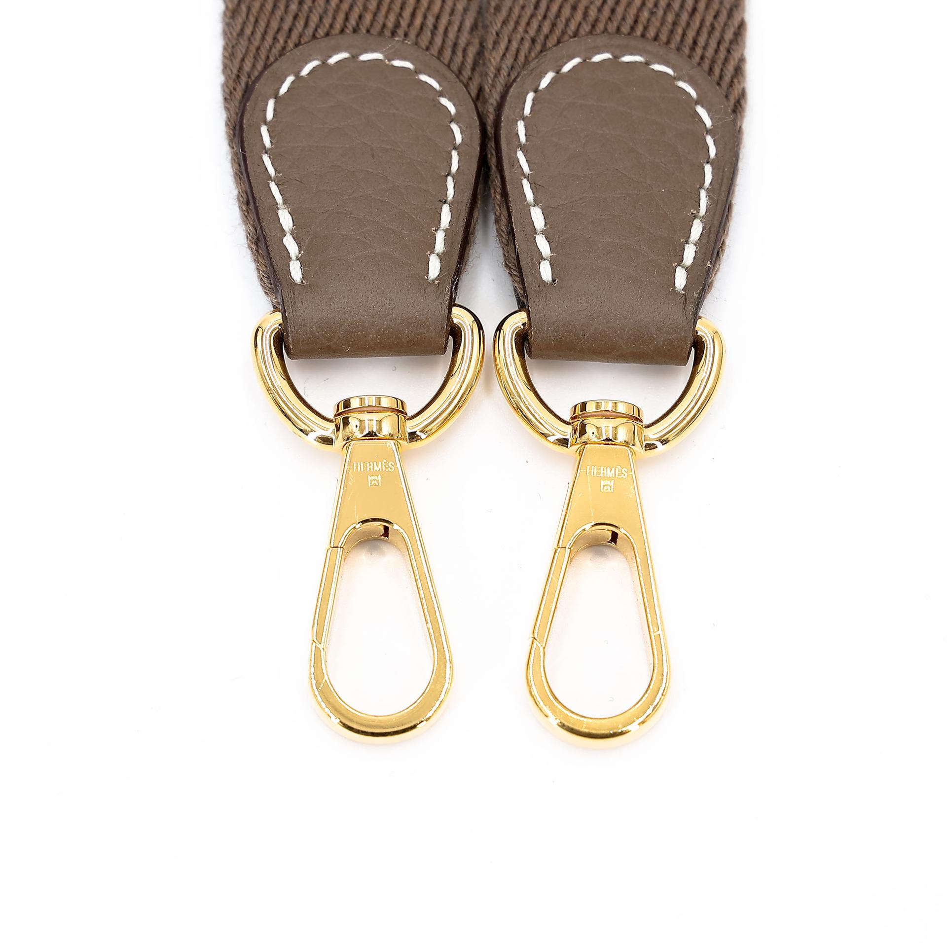 Very Good ( Rank A) HERMÈS Mini Evelyne 16 Amazone 112cm Etoupe (18) Clemence Gold hardware Z (2021) - 15