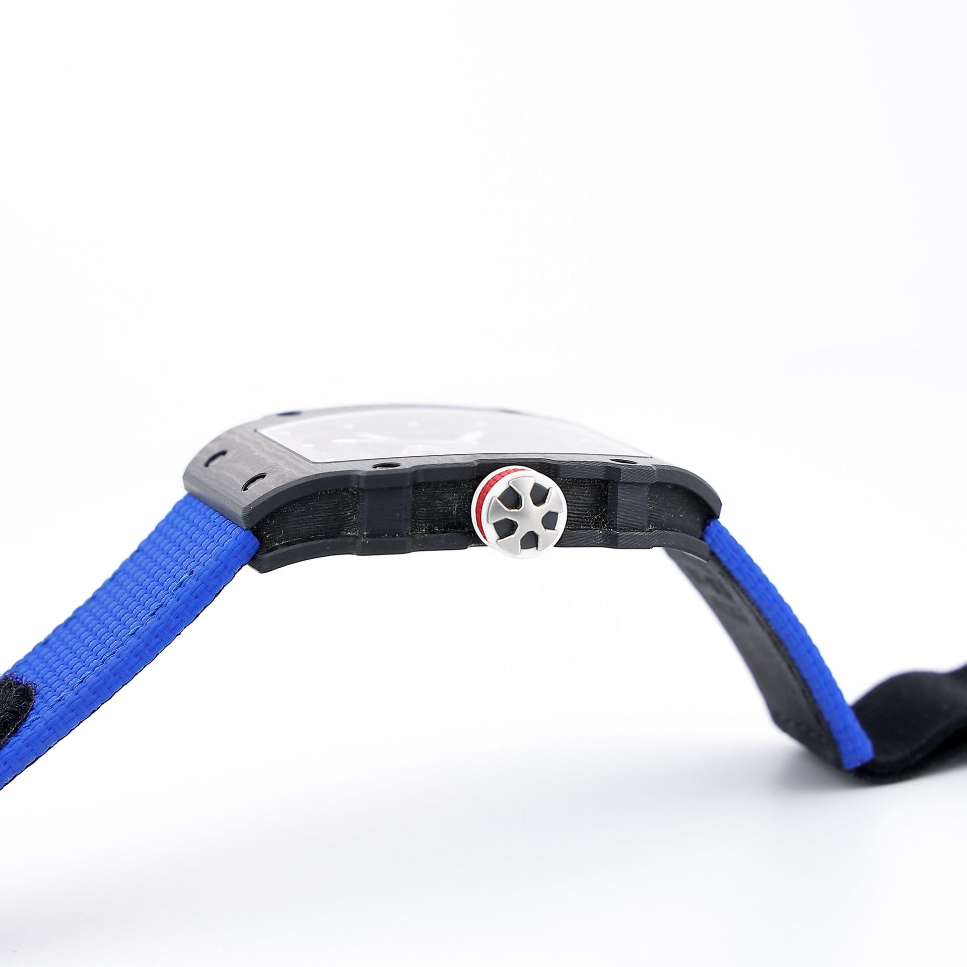 Very Good ( Rank A) Richard Mille RM67-02 SEBASTIEN OGIER Blue White Red Black Carbon fiber Grade 5 titanium alloy - 9
