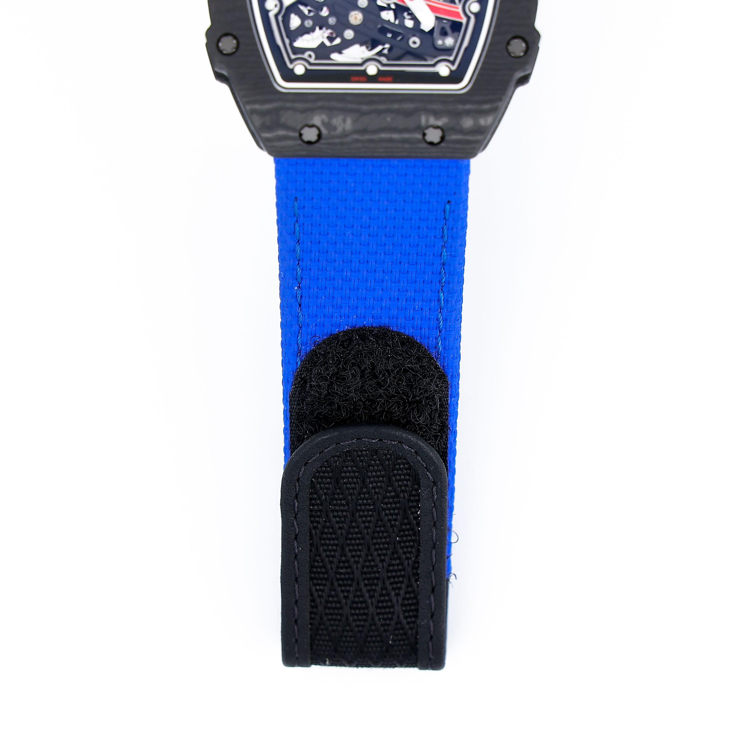 Very Good ( Rank A) Richard Mille RM67-02 SEBASTIEN OGIER Blue White Red Black Carbon fiber Grade 5 titanium alloy - 4