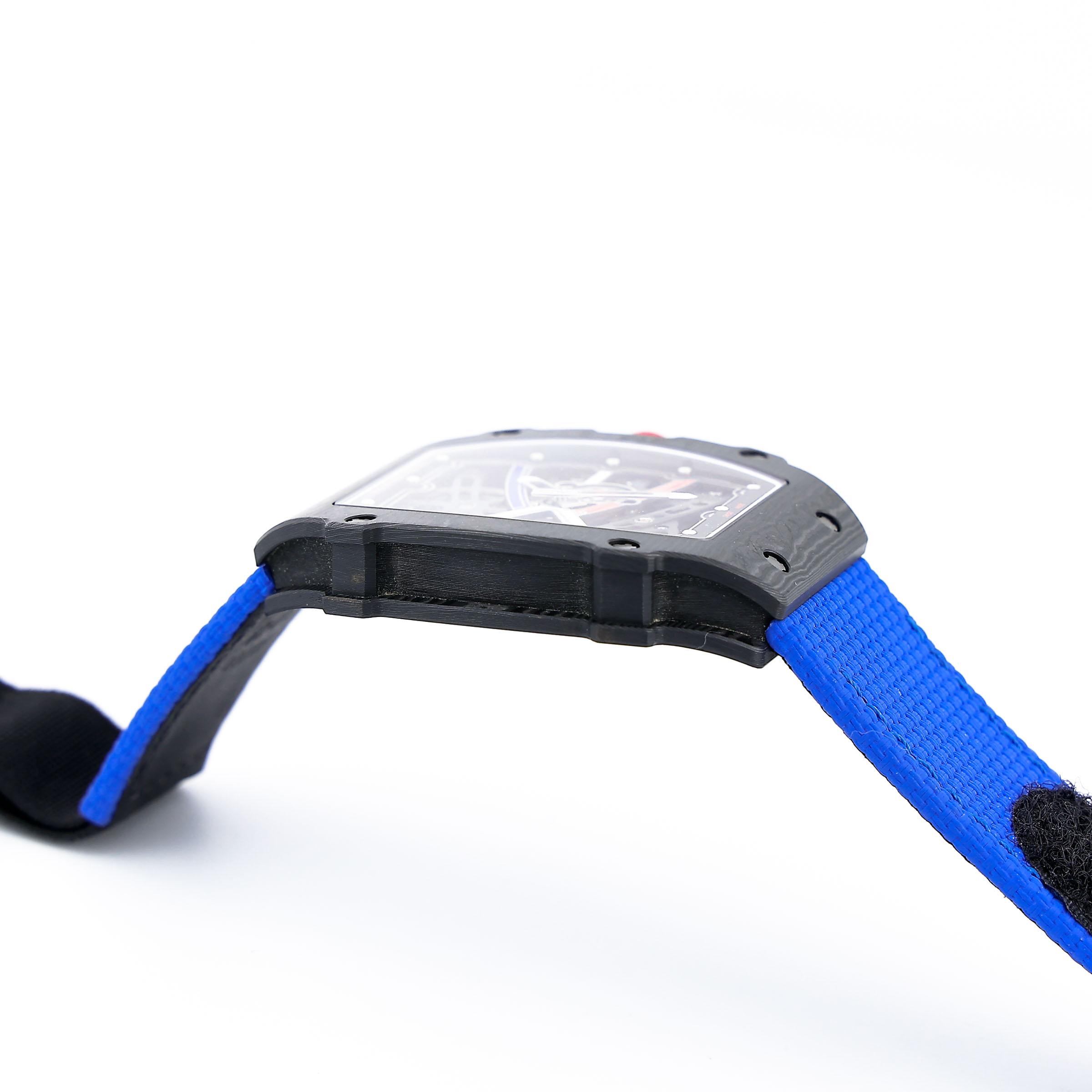 Very Good ( Rank A) Richard Mille RM67-02 SEBASTIEN OGIER Blue White Red Black Carbon fiber Grade 5 titanium alloy - 8