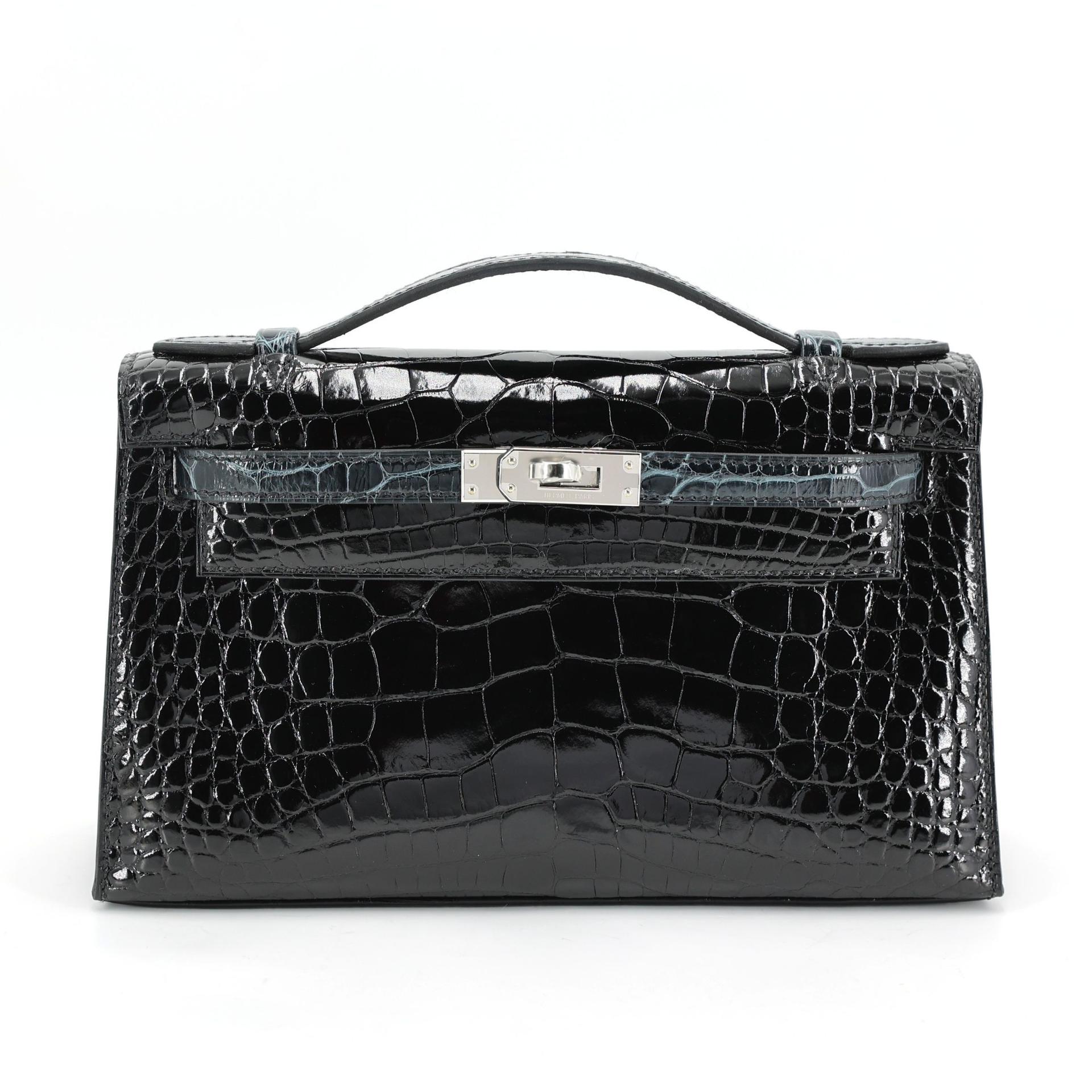 Kelly Pochette Vert Rousseau (V0) Noir (89)