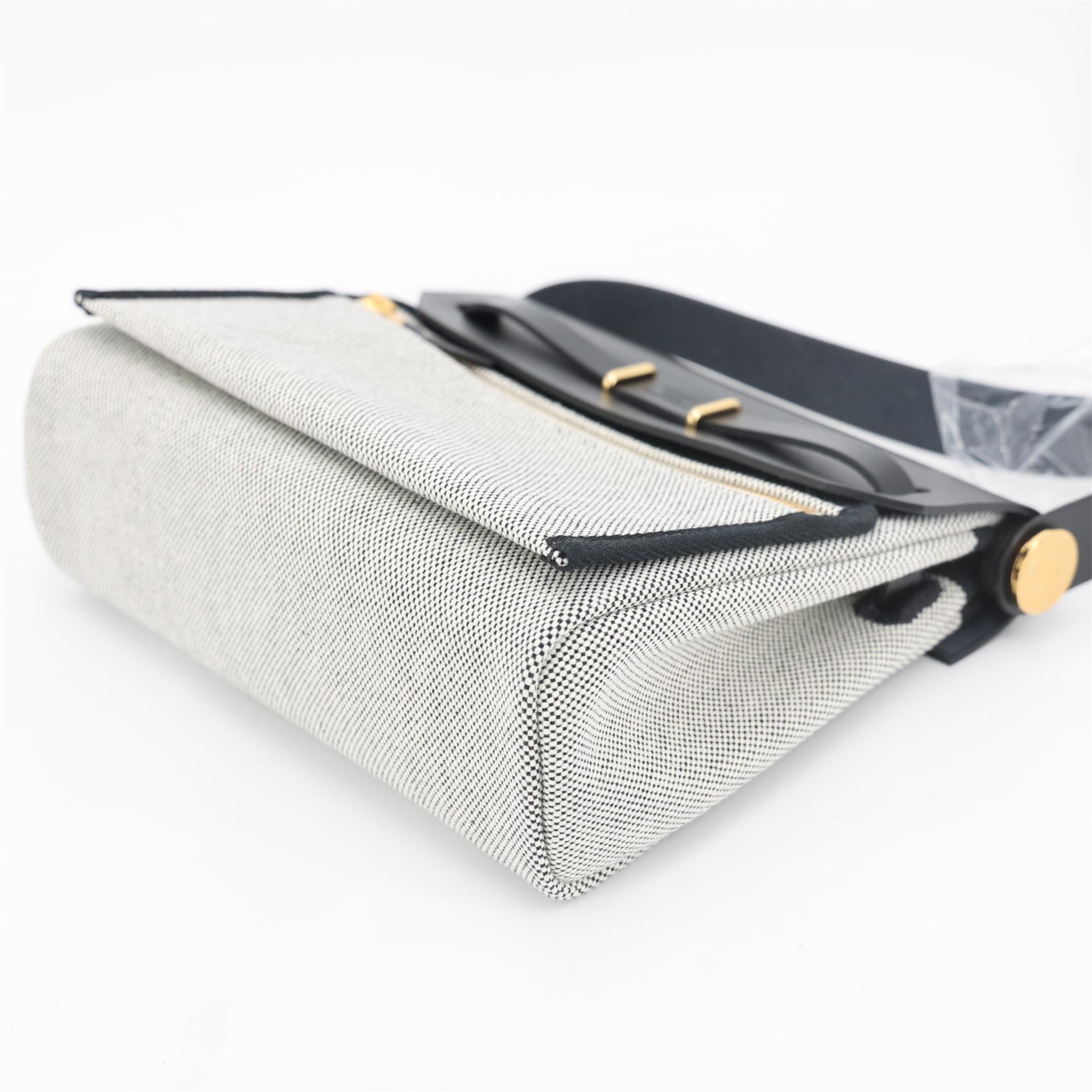 Brand New ( Rank N ) HERMÈS Herbag Zip Mini 20 Noir (89) Ecru Vache Hunter Canvas Gold hardware K (2025) - 8