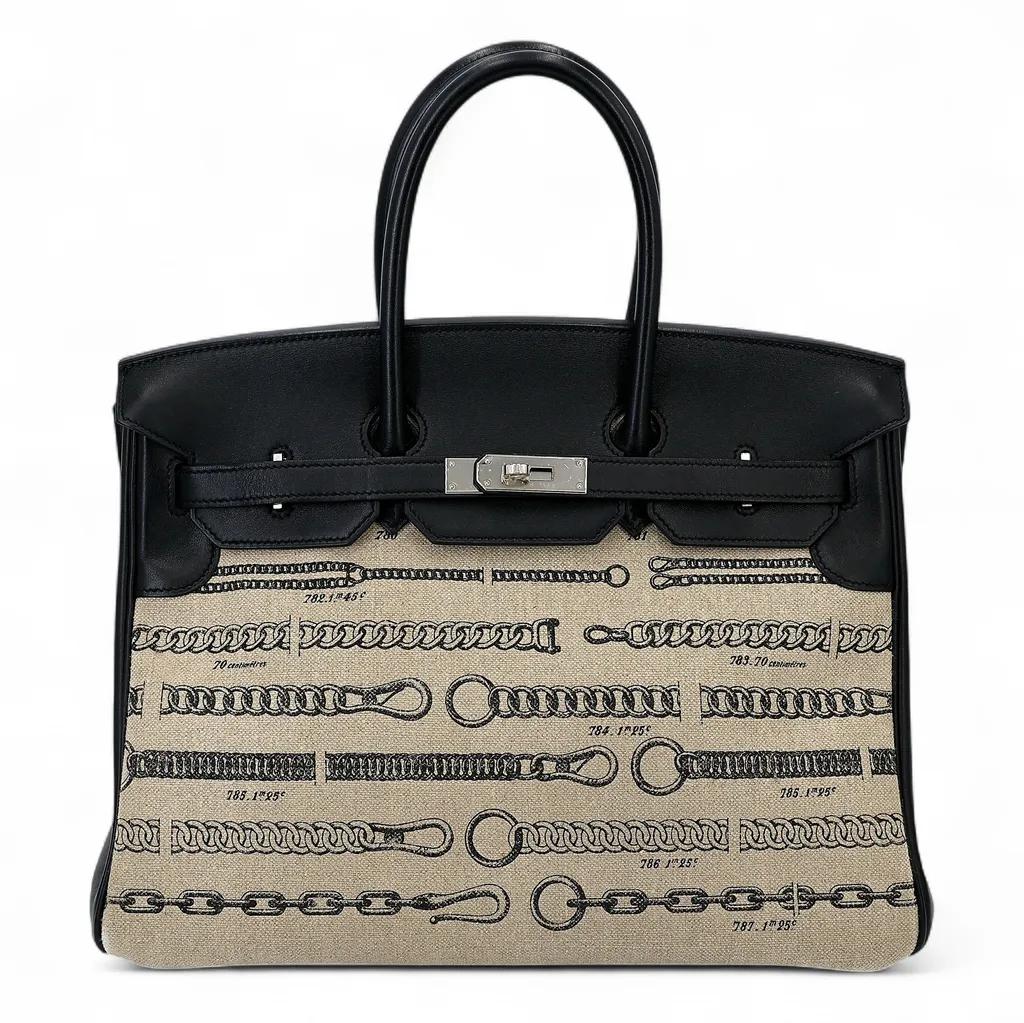 Birkin 35 De Camp Dechainee 89 黑色 Noir (Black)