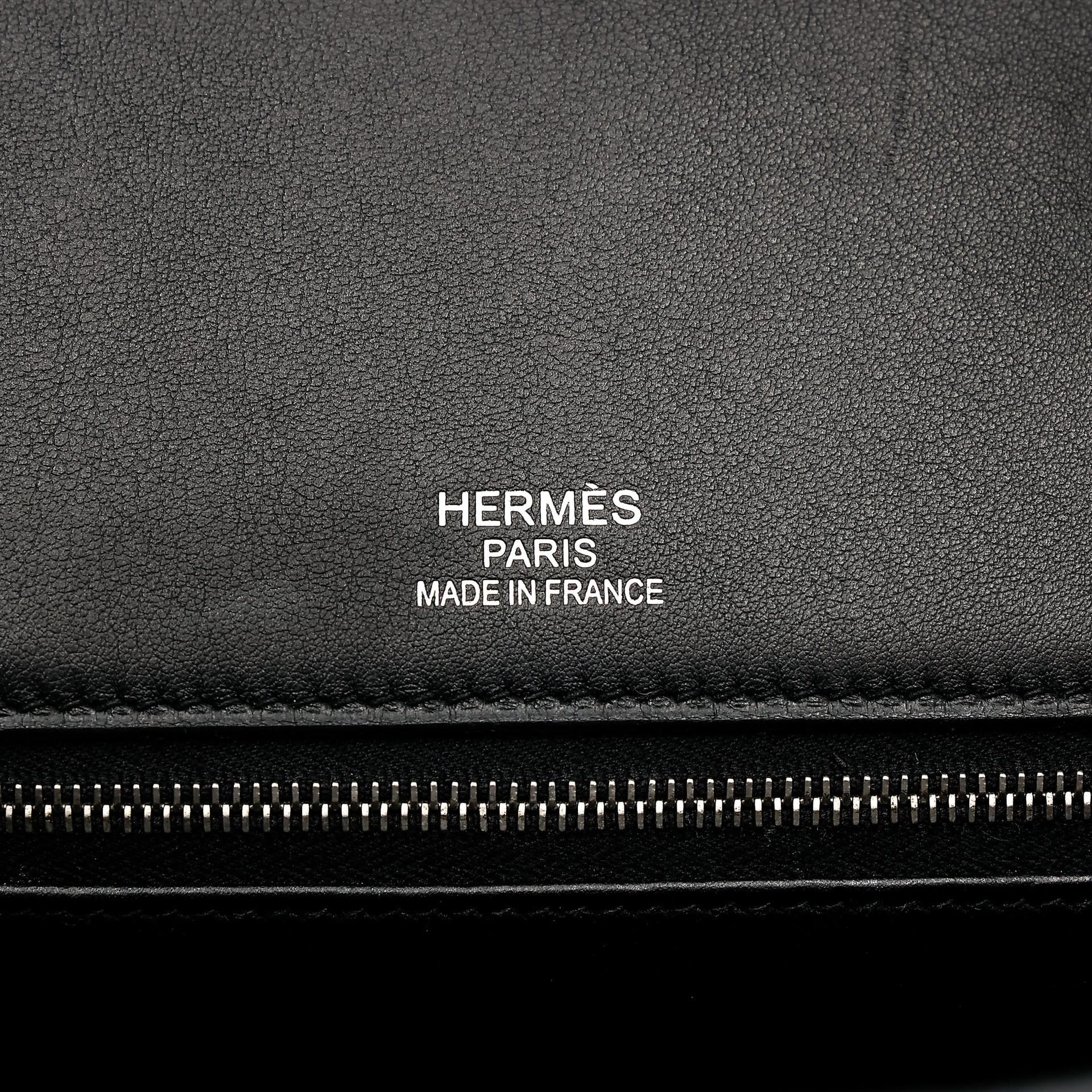 Very Good ( Rank A) HERMÈS Limited Edition Birkin 35 De Camp Dechainee Noir (89) Canvas Swift Palladium hardware C (2018) - 31
