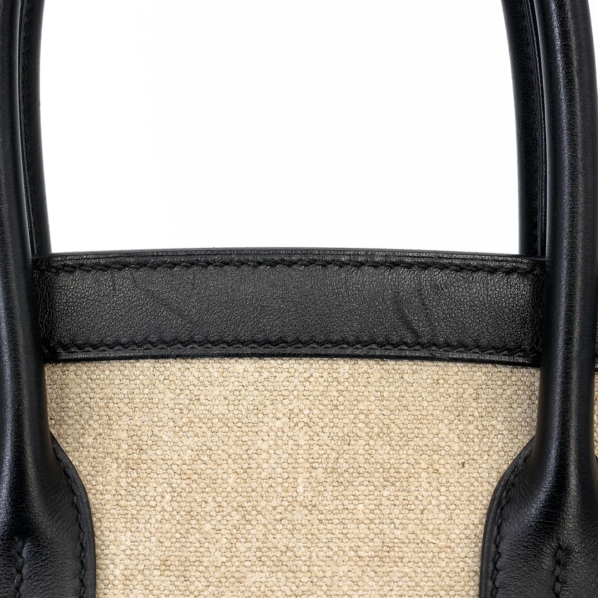 Very Good ( Rank A) HERMÈS Limited Edition Birkin 35 De Camp Dechainee Noir (89) Canvas Swift Palladium hardware C (2018) - 18