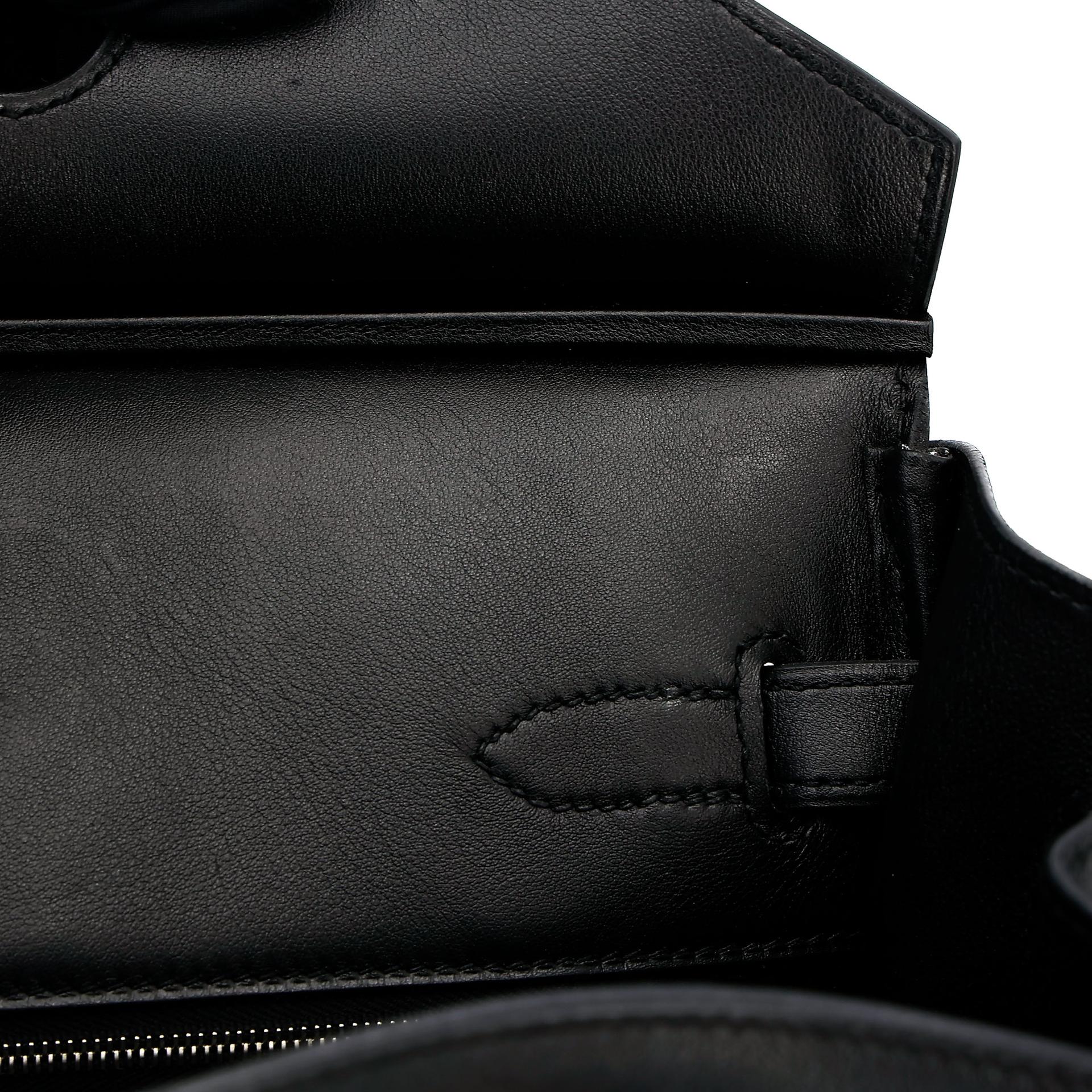 Very Good ( Rank A) HERMÈS Limited Edition Birkin 35 De Camp Dechainee Noir (89) Canvas Swift Palladium hardware C (2018) - 33