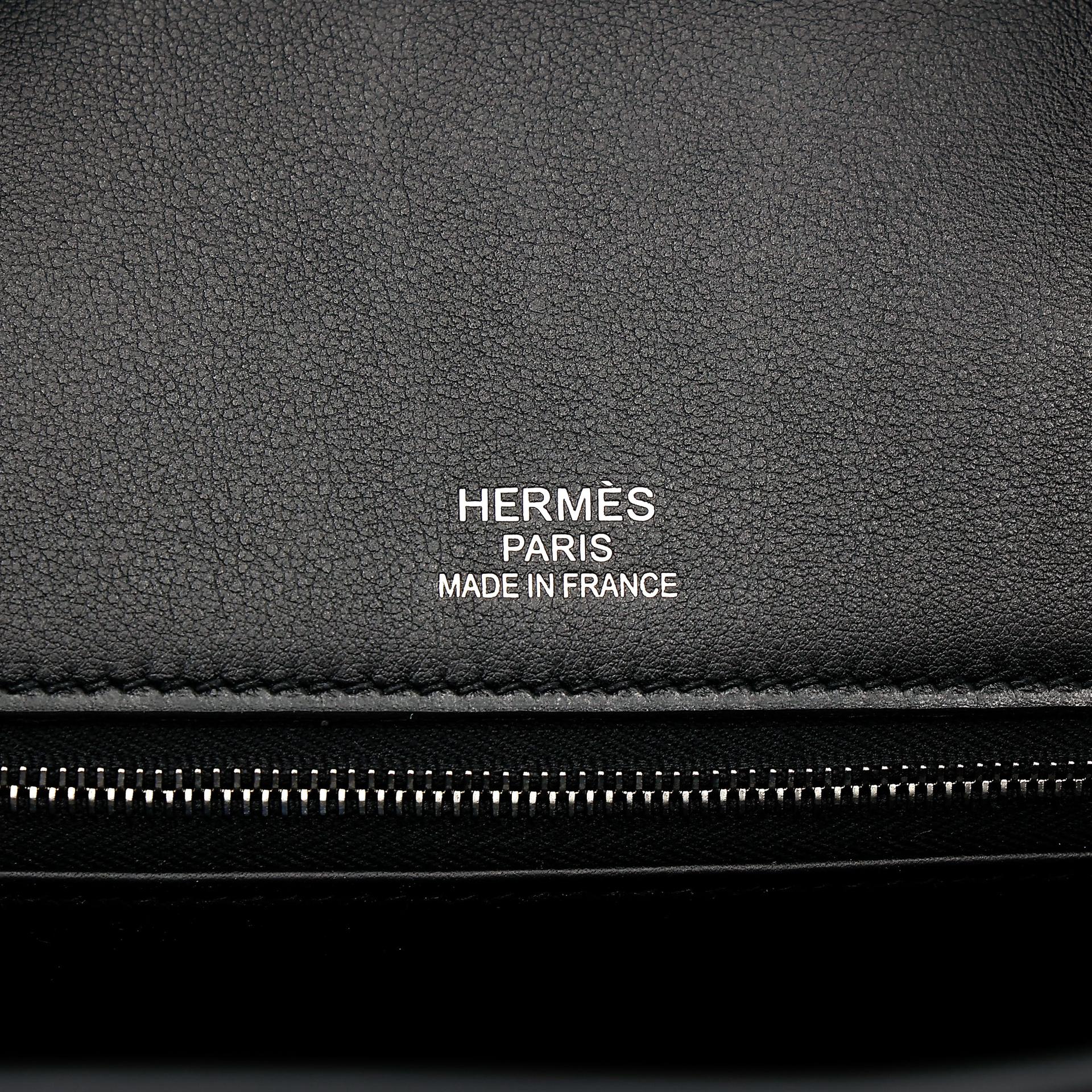 Unused ( Rank NS ) HERMÈS Limited Edition Birkin 35 De Camp Dechainee Noir (89) Swift Toile Chevrons canvas Palladium hardware C (2018) - 11
