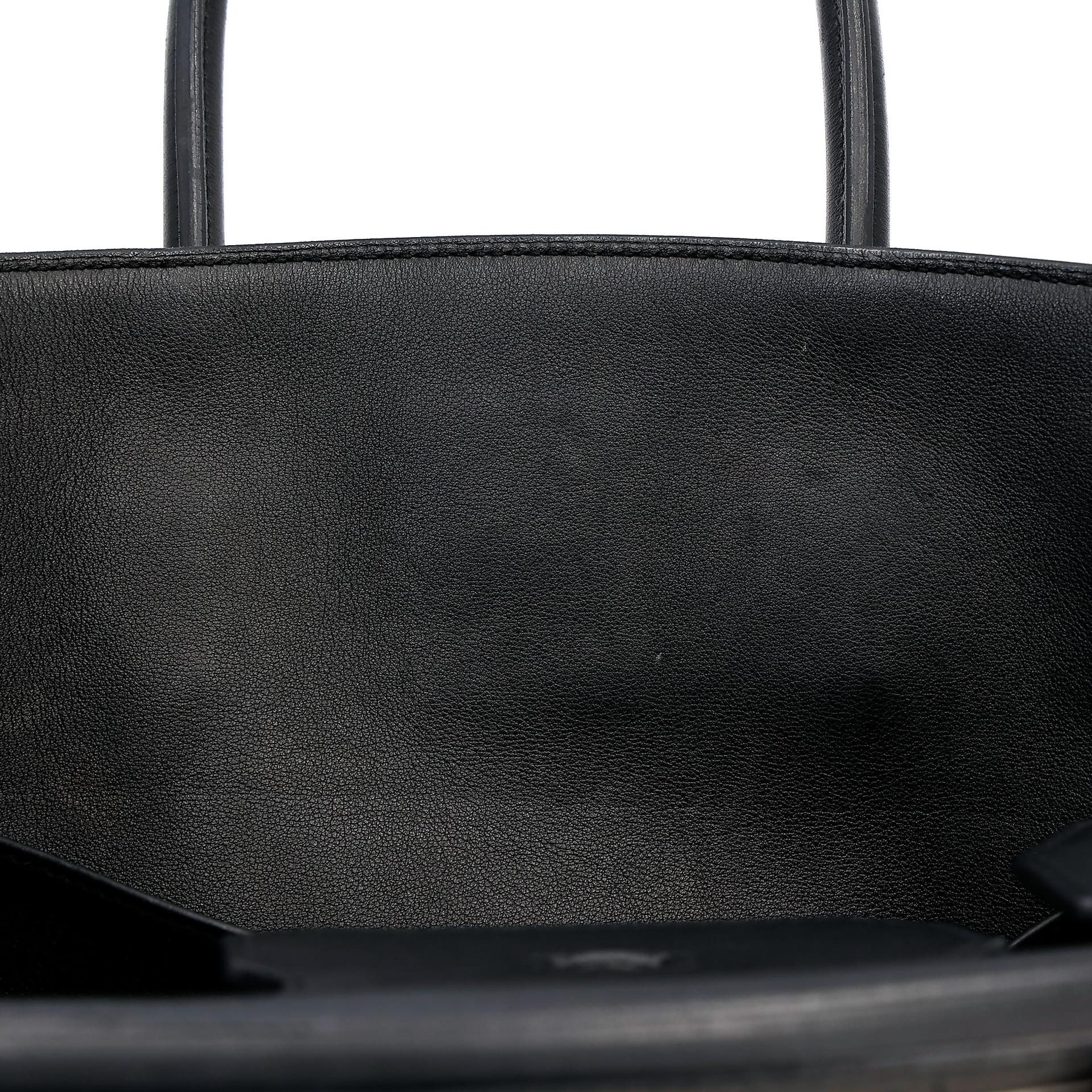 Very Good ( Rank A) HERMÈS Limited Edition Birkin 35 De Camp Dechainee Noir (89) Canvas Swift Palladium hardware C (2018) - 34