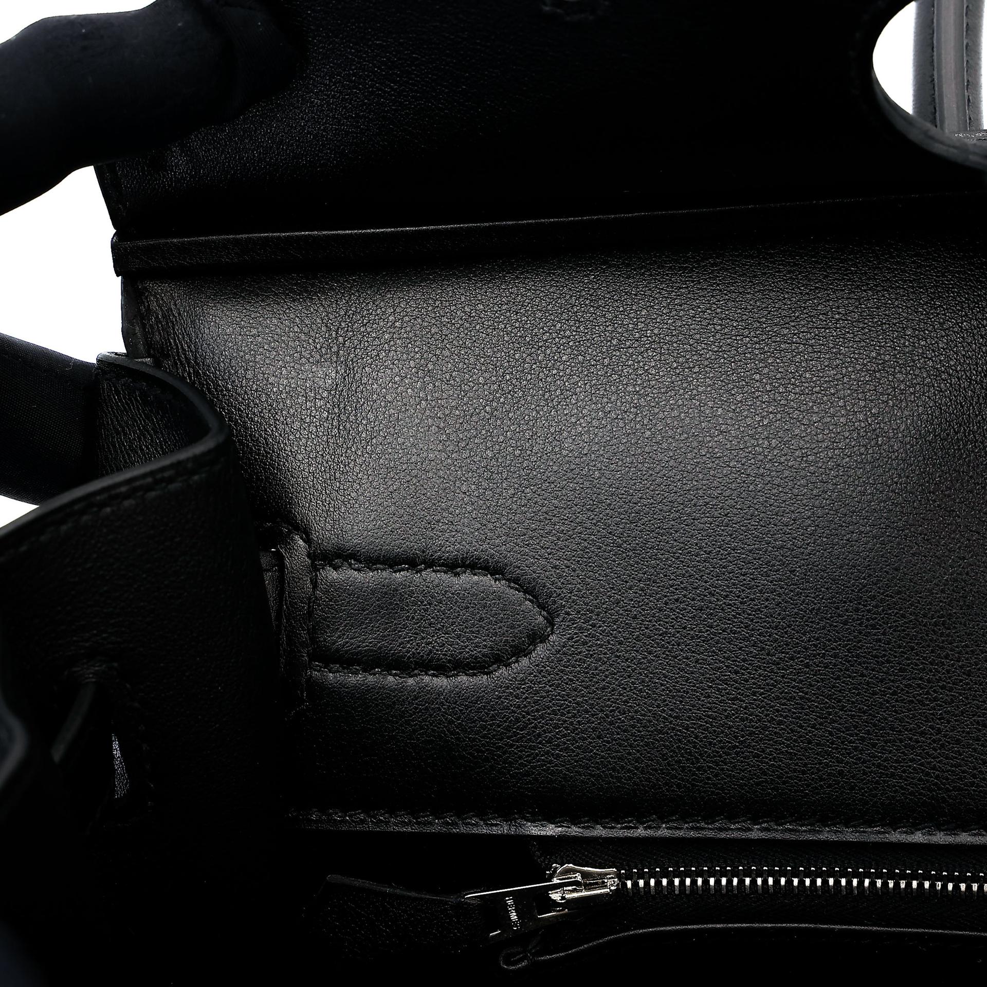 Unused ( Rank NS ) HERMÈS Limited Edition Birkin 35 De Camp Dechainee Noir (89) Swift Toile Chevrons canvas Palladium hardware C (2018) - 13