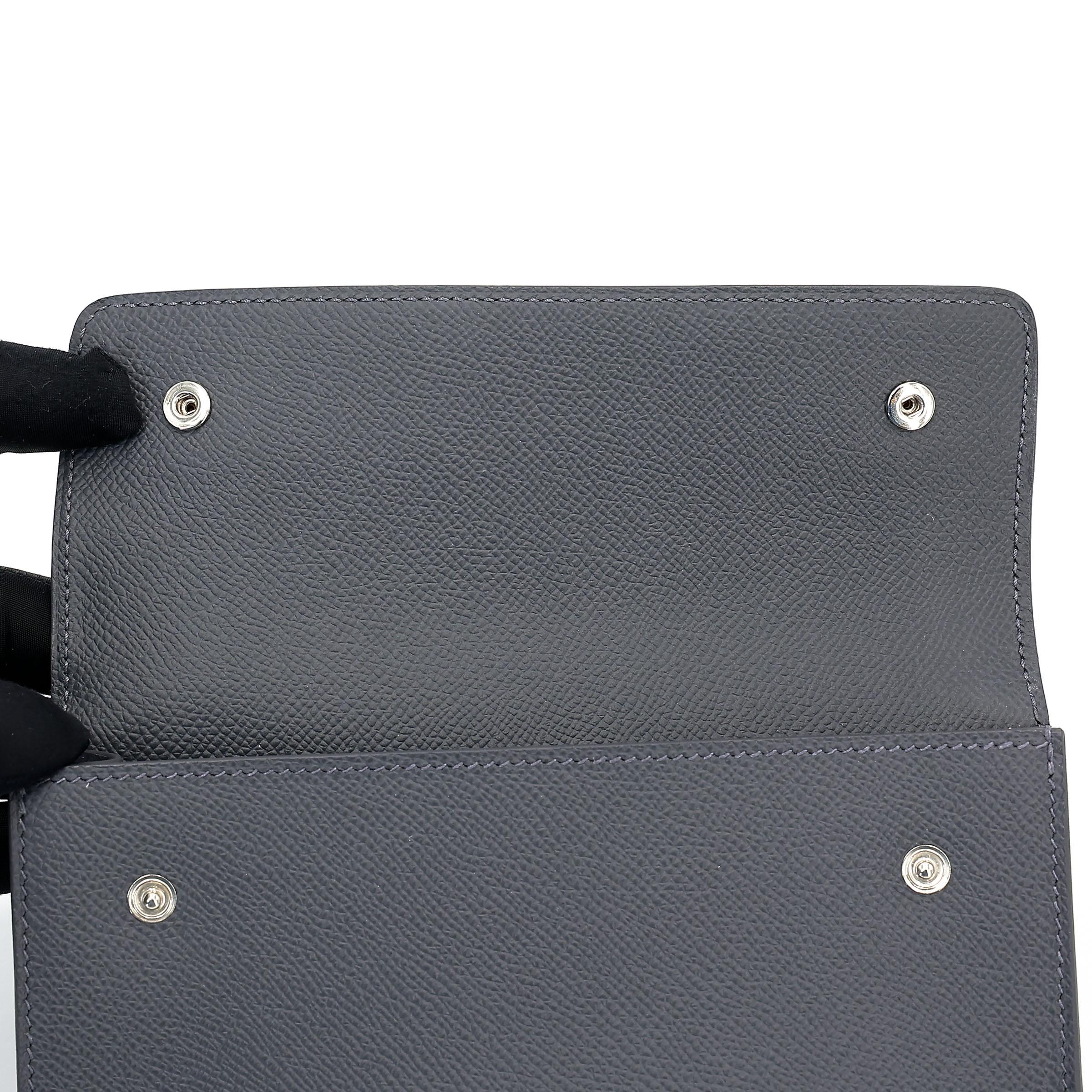 ランク NS 未使用品 HERMÈS エルメス エルメスナップ ウォレット アルドワーズ (85) エプソン シルバー金具 W刻印 (2024) - 14
