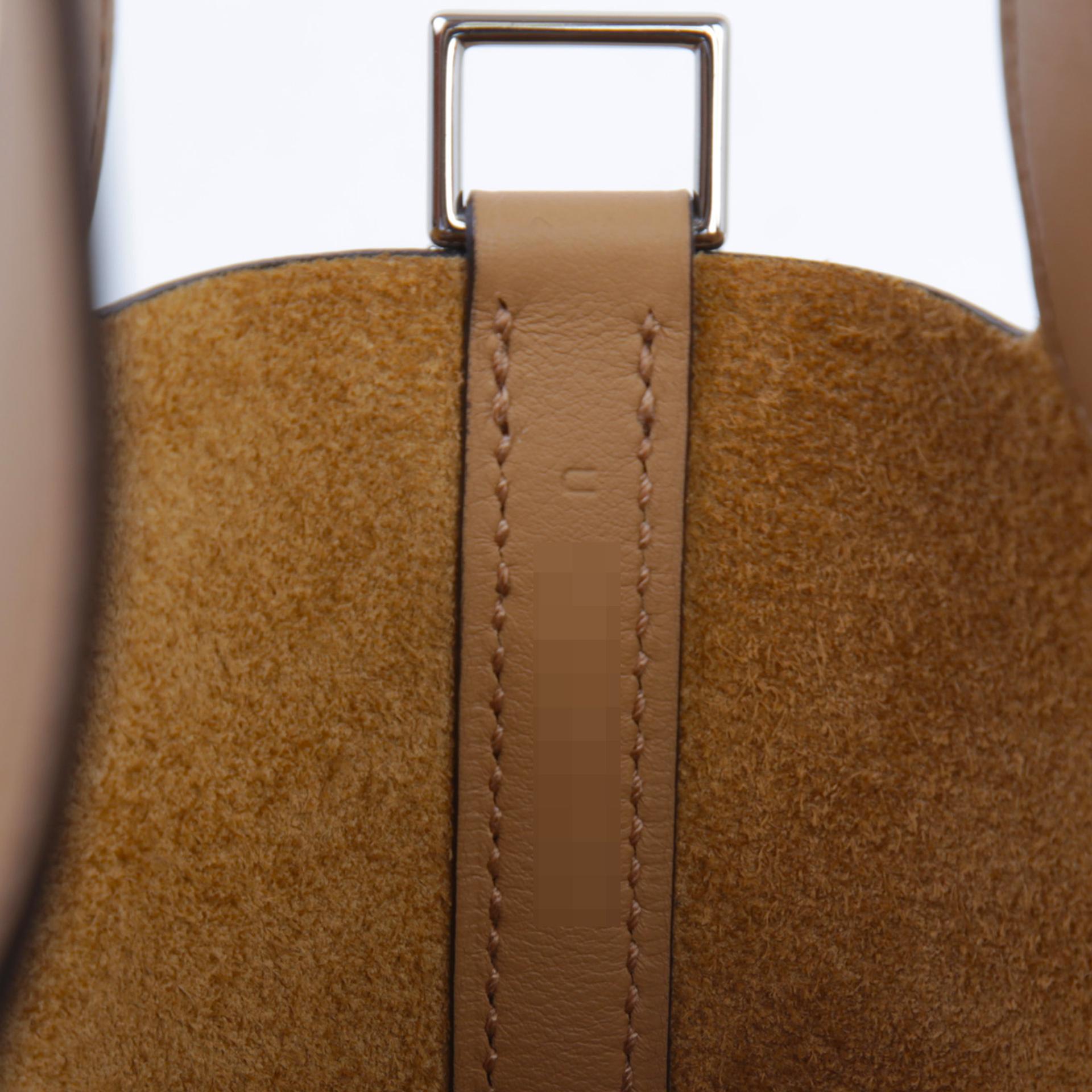 Unused ( Rank NS ) HERMÈS Picotin Lock Micro 14 Lucky Daisy Chai (0M) Swift Palladium hardware U (2022) - 10