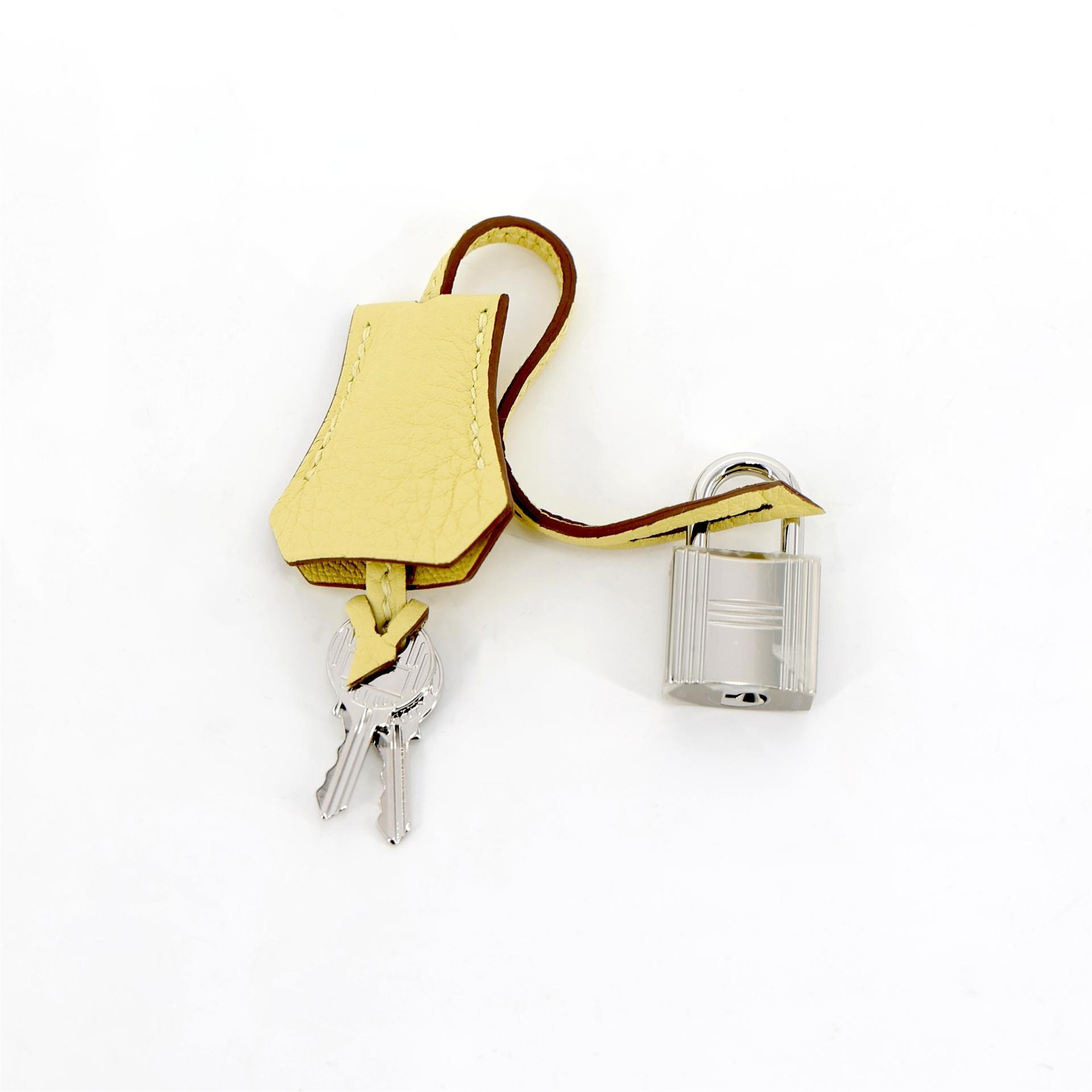 Brand New ( Rank N ) HERMÈS Birkin 25 Jaune Poussin (1Z) Togo Palladium hardware K (2025) - 16