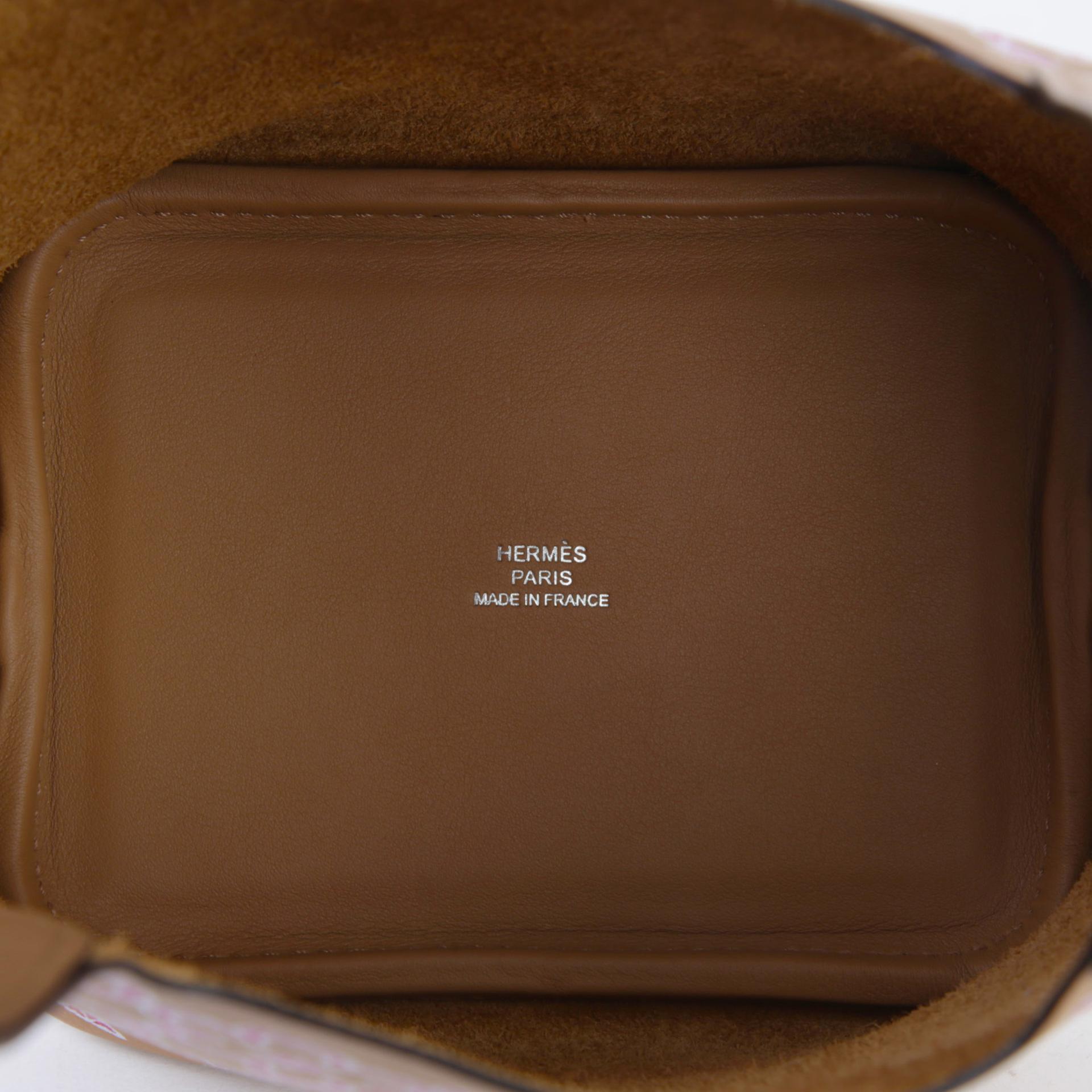 Unused ( Rank NS ) HERMÈS Picotin Lock Micro 14 Lucky Daisy Chai (0M) Swift Palladium hardware U (2022) - 11