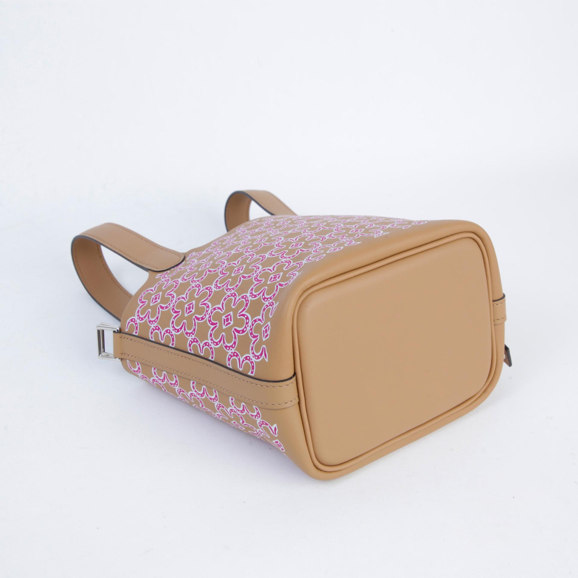 Unused ( Rank NS ) HERMÈS Picotin Lock Micro 14 Lucky Daisy Chai (0M) Swift Palladium hardware U (2022) - 8